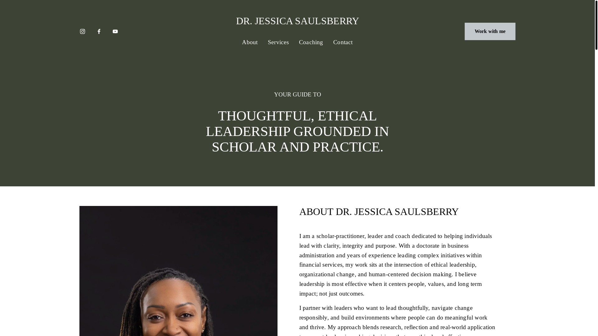 website screenshot of https://drjessicasaulsberry.com/