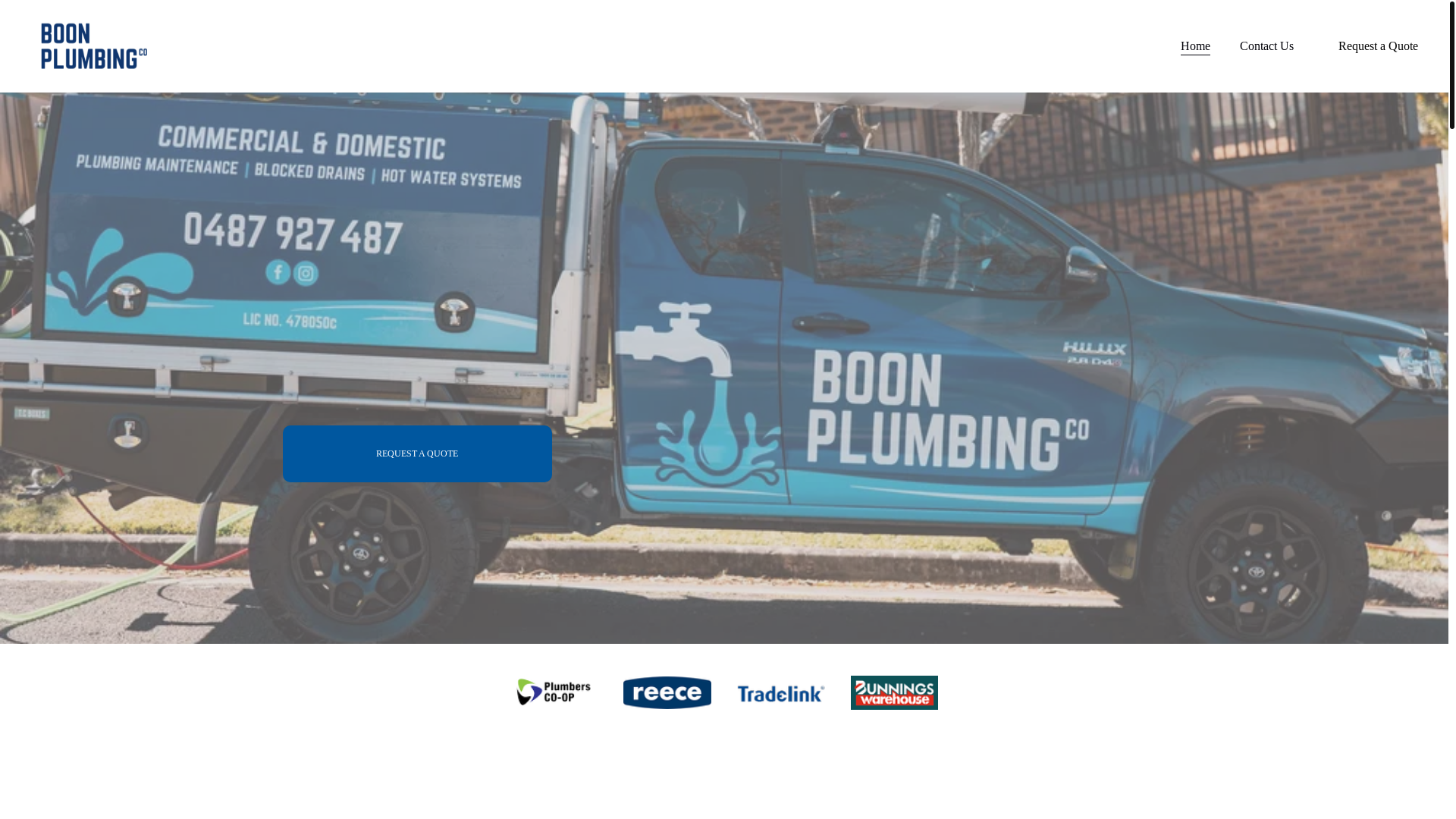 website screenshot of https://boonplumbingco.com.au/
