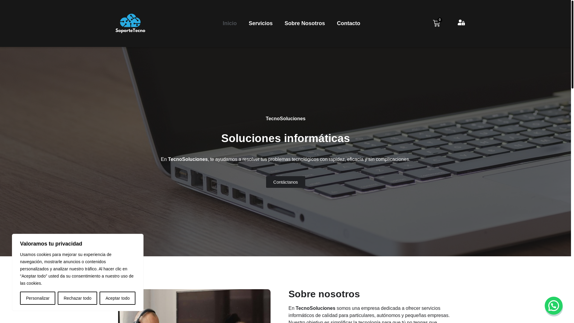 website screenshot of https://soportetecno.com.es/