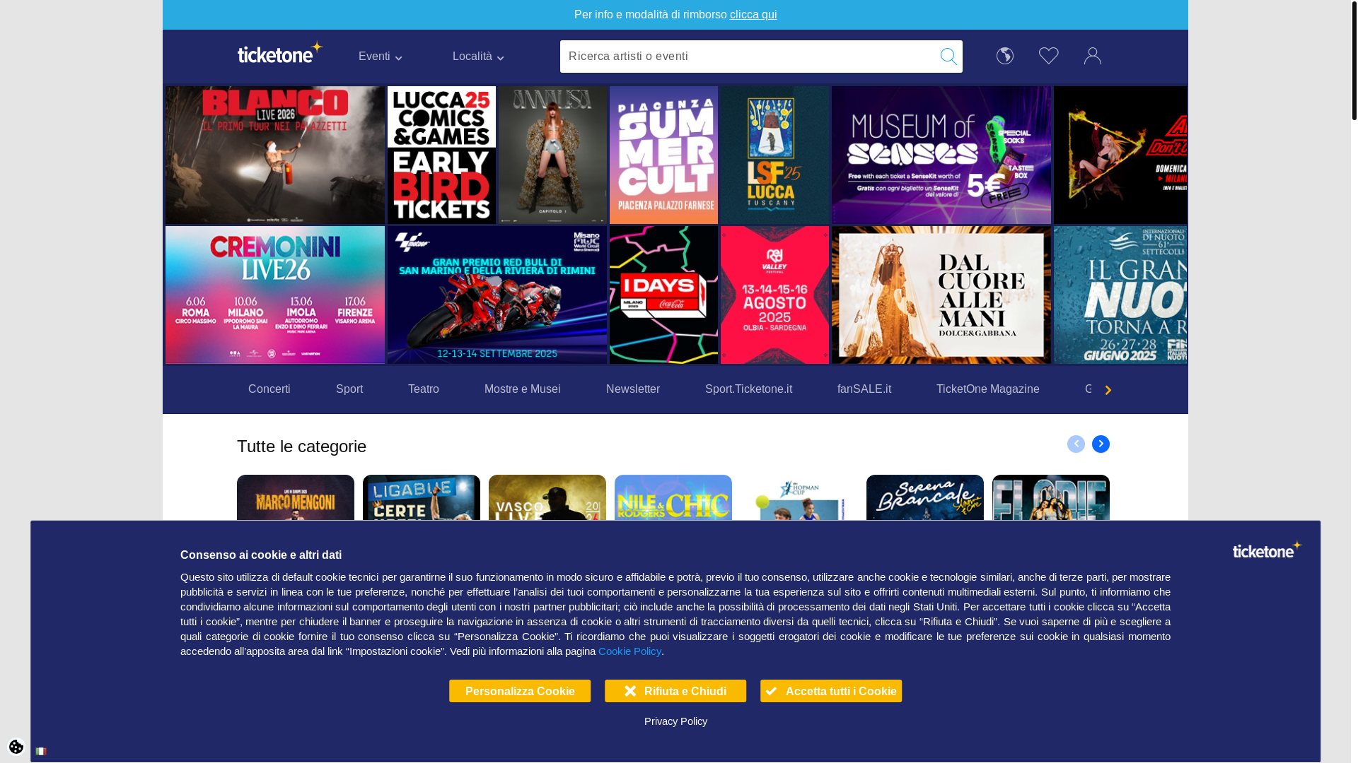 website screenshot of https://ticketoneeventim.it/