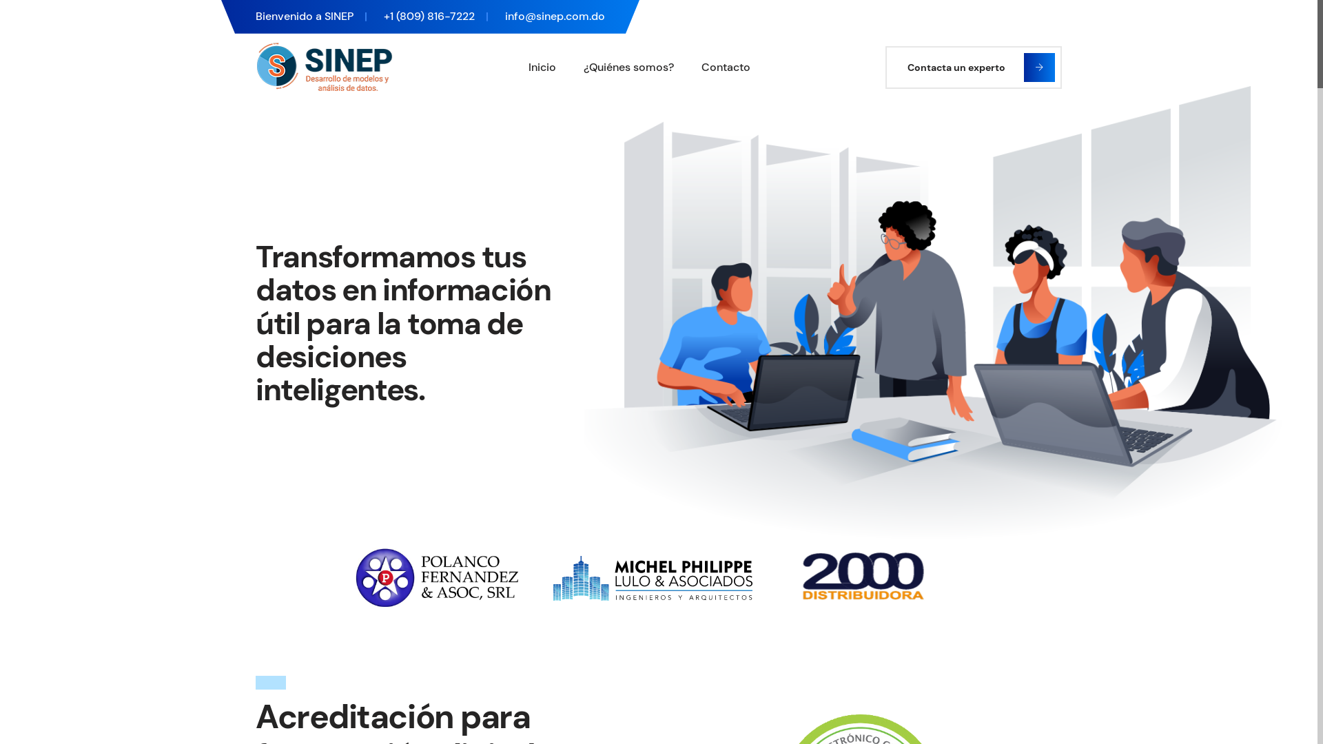 website screenshot of https://sinep-website.pages.dev/