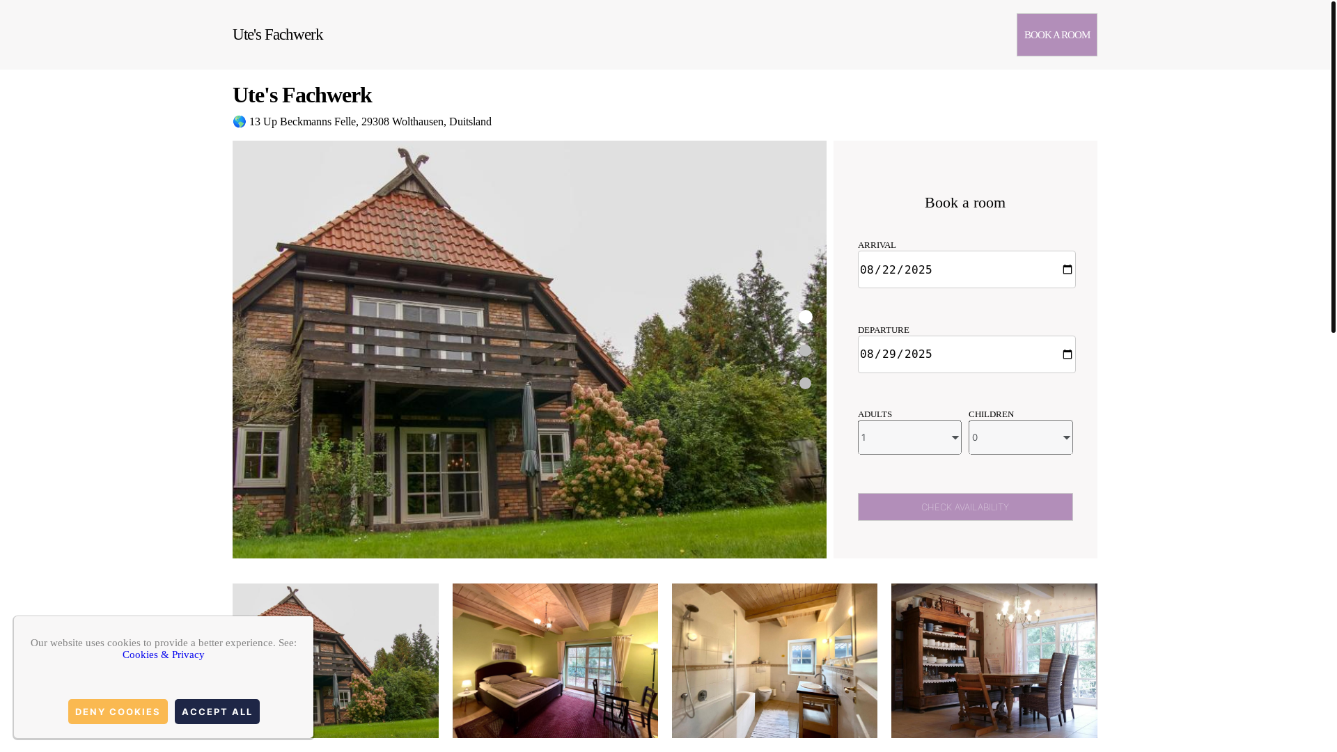website screenshot of https://utes-fachwerk-bed-and-breakfast.org.es/