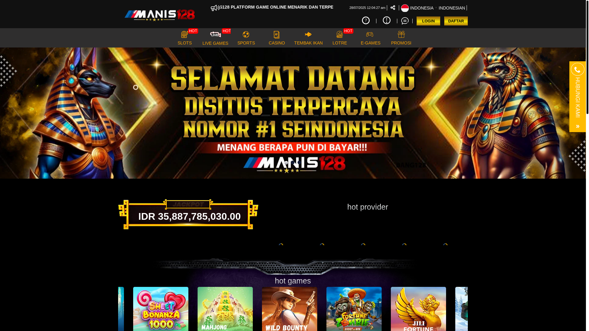 website screenshot of https://manis128.xyz/