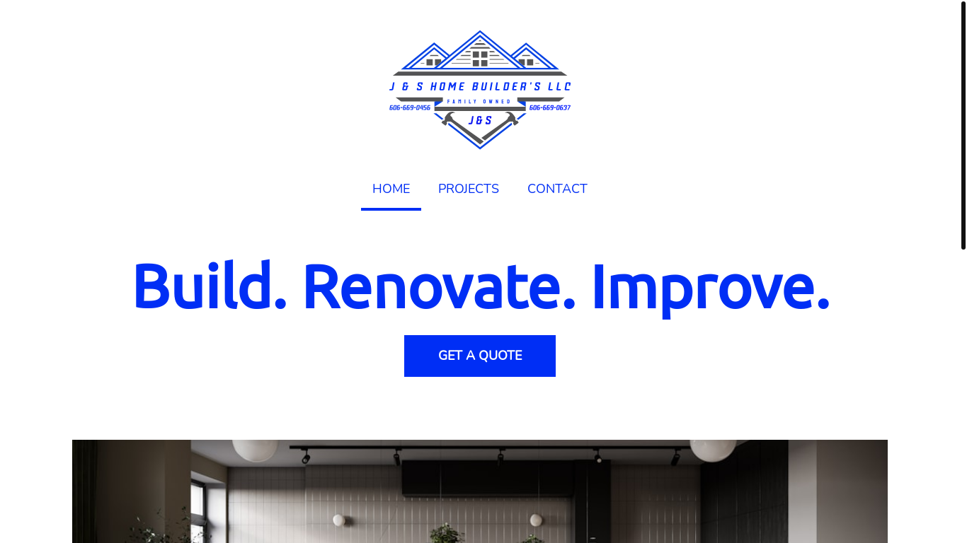 website screenshot of https://jshomebuildersllc.com/