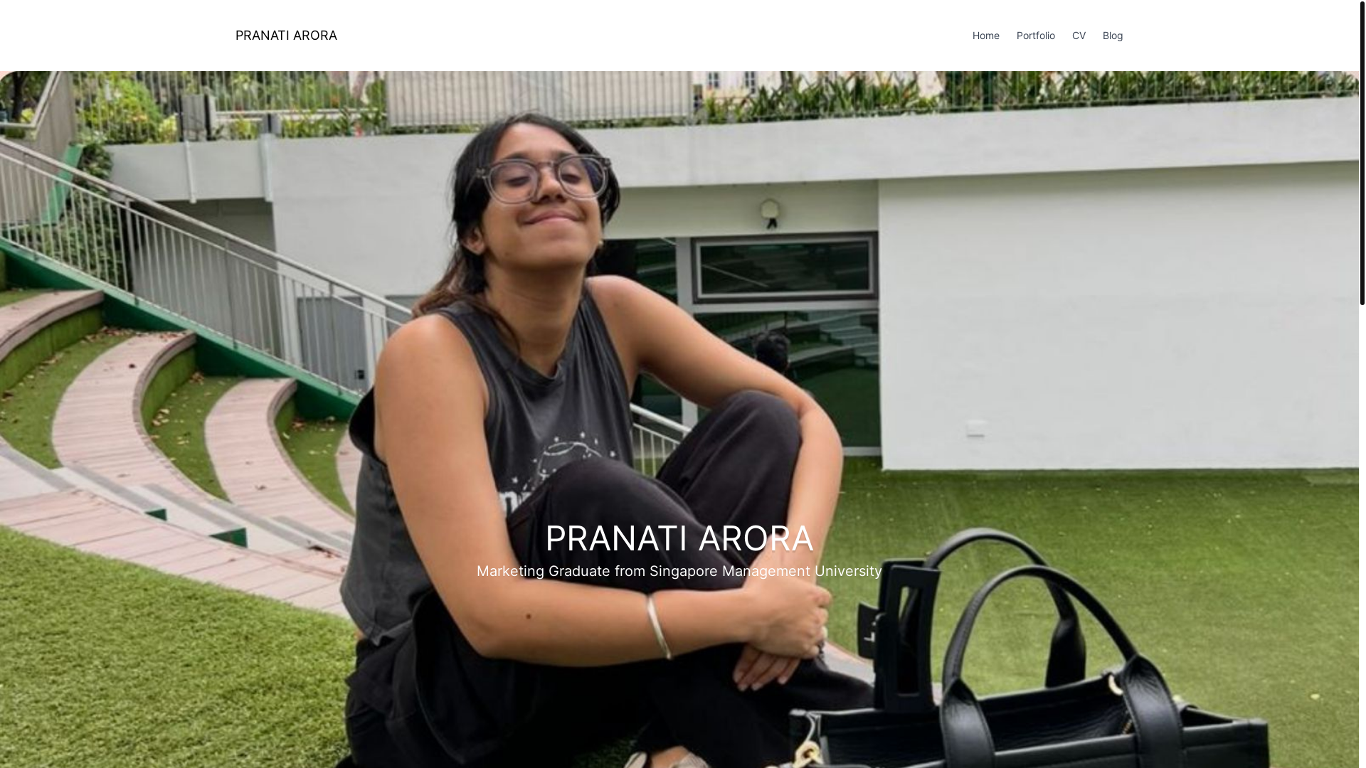 website screenshot of https://pranatiarora.com/
