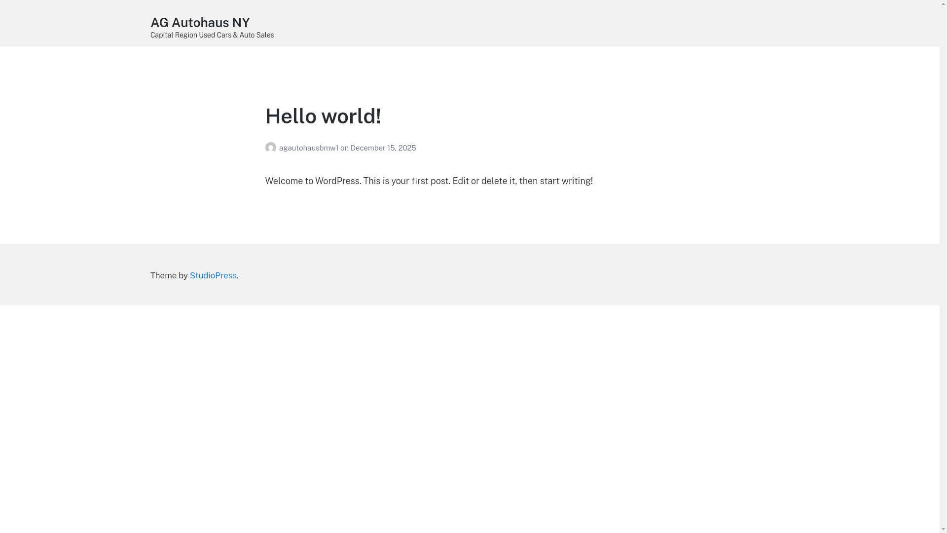 website screenshot of https://agautohausny.com/