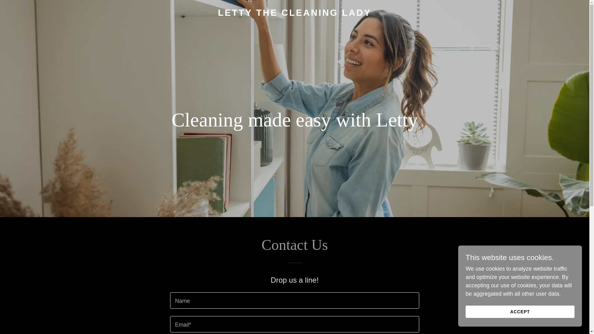 website screenshot of https://lettythecleaninglady.com/