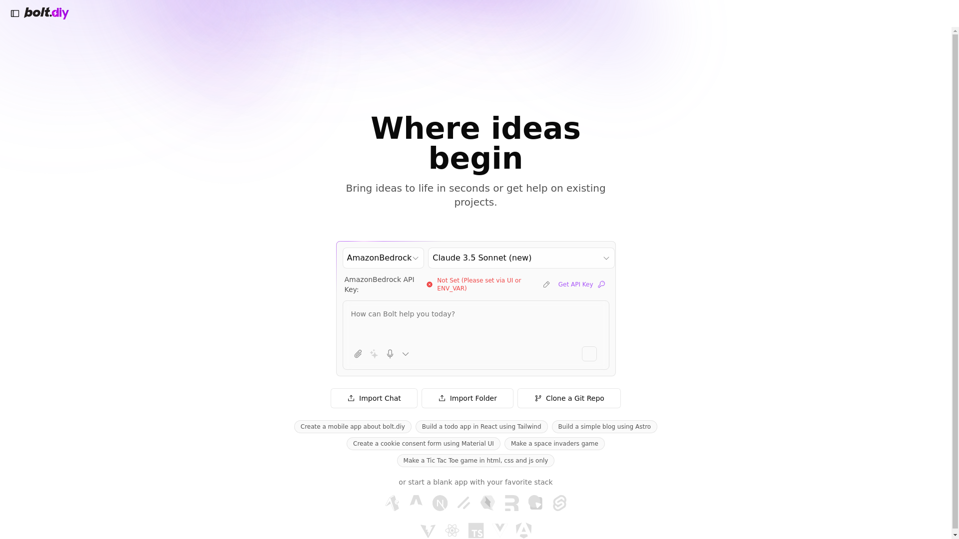 website screenshot of https://bolt-diy-cloudflarpages.pages.dev/