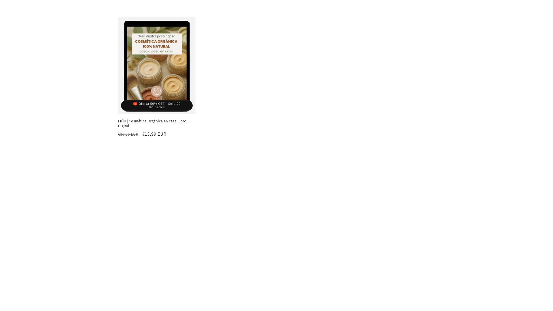 website screenshot of https://lienorganicaencasa.es/