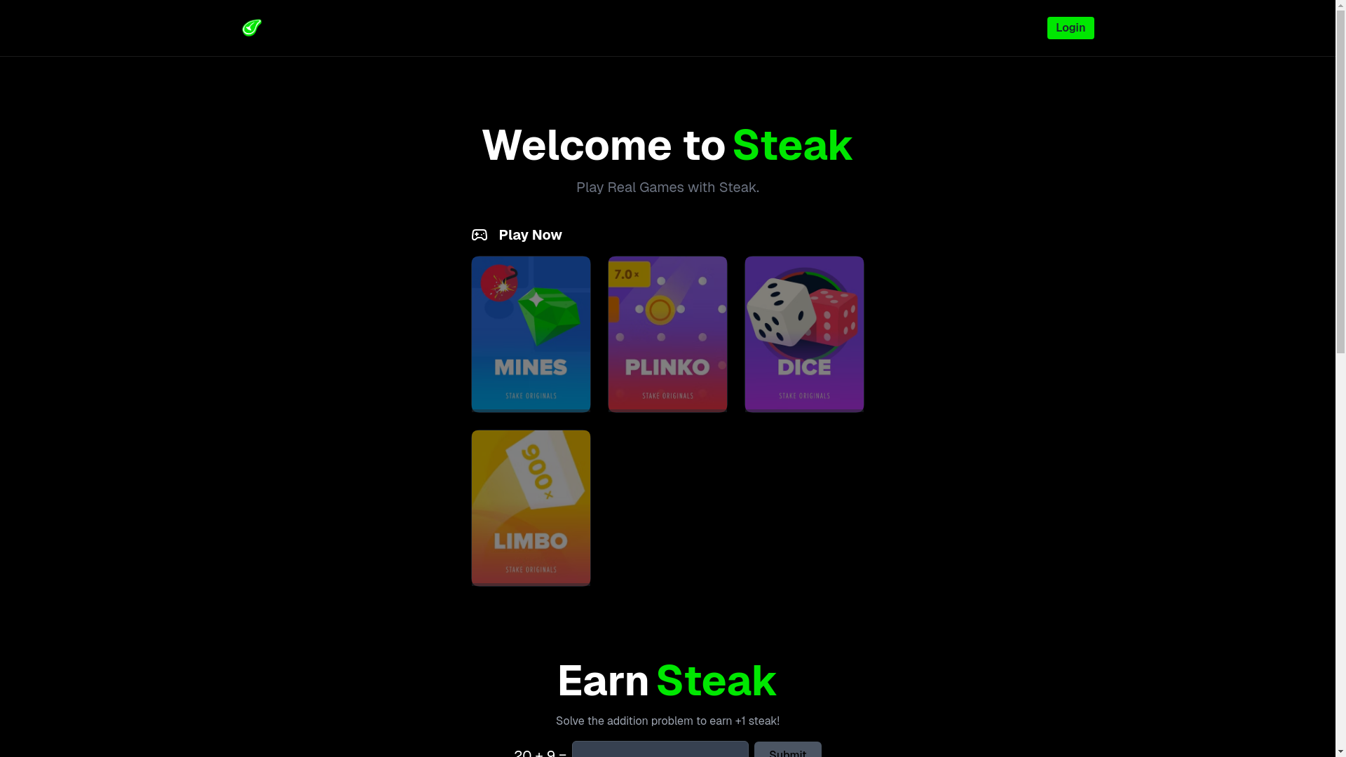 website screenshot of https://greatsteaks.xyz/