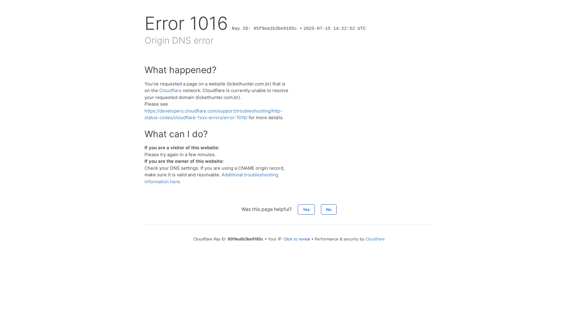 website screenshot of https://tickethunter.com.br/