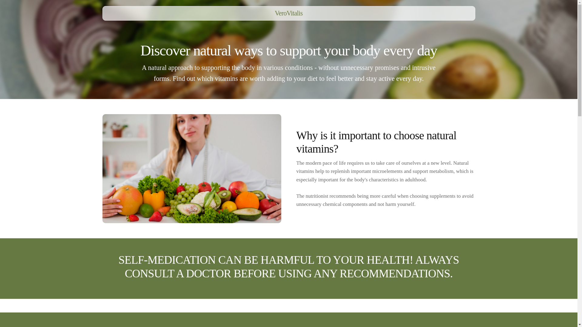 website screenshot of https://verovitalisbe.com/