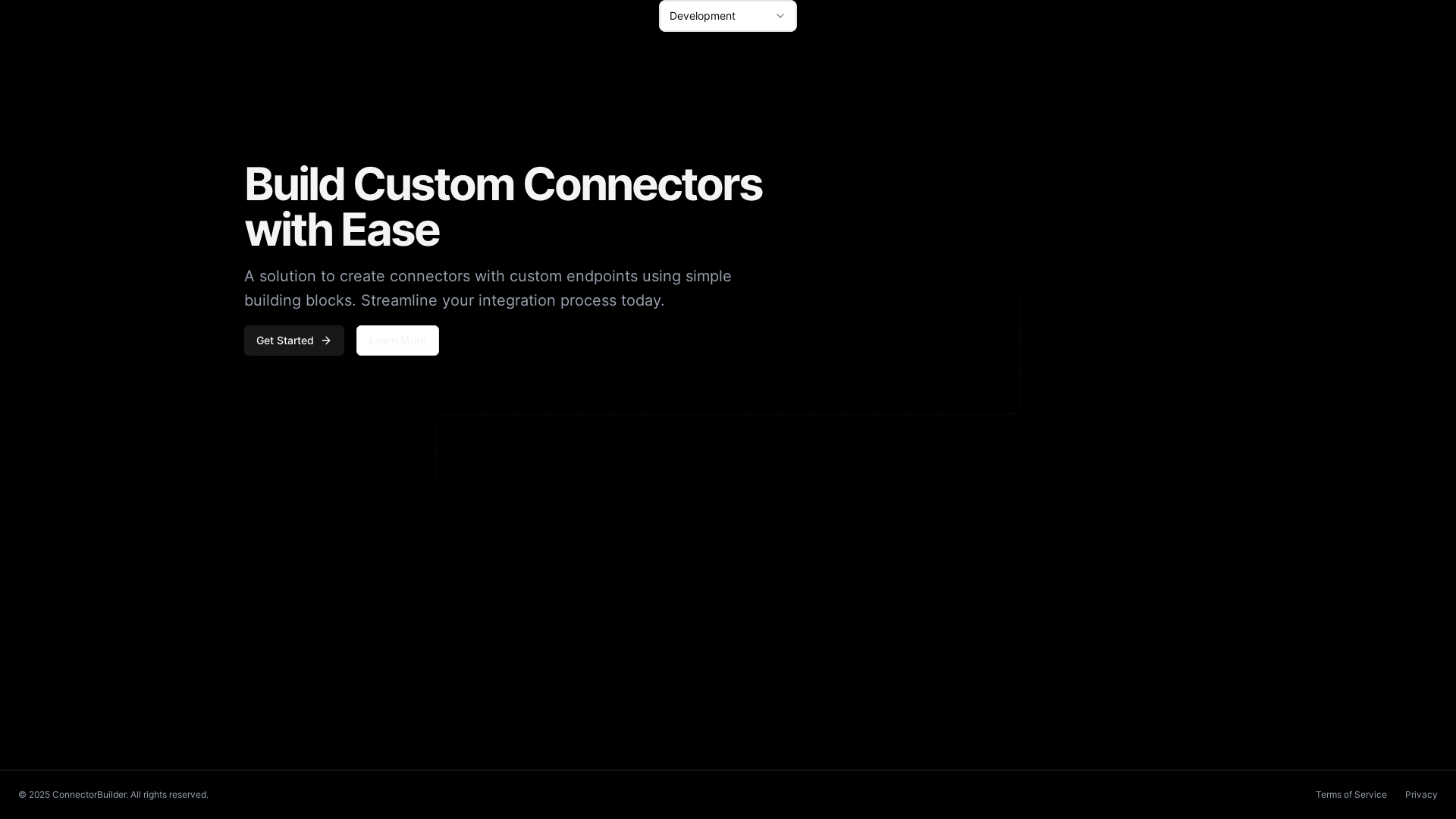 website screenshot of https://connector-builder-frontend.pages.dev/