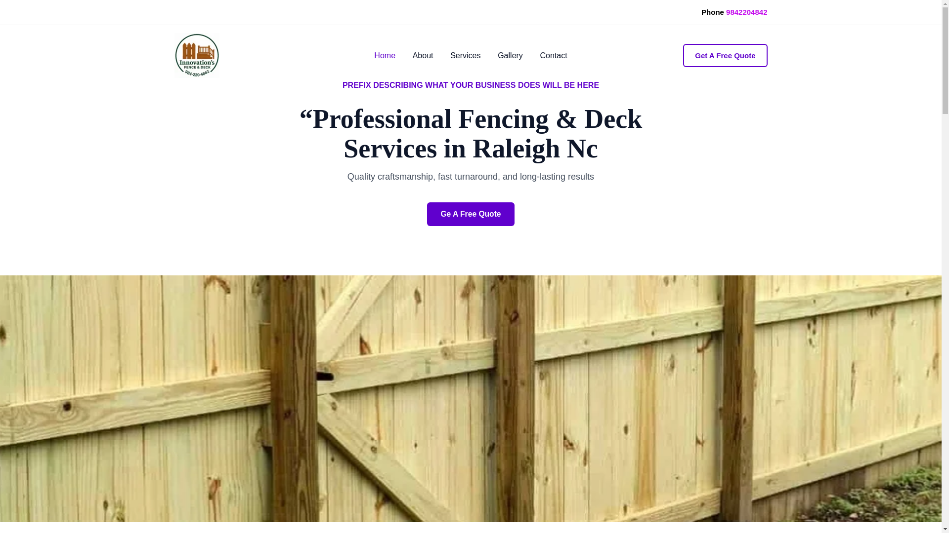 website screenshot of https://innovationsfenceanddeck.com/