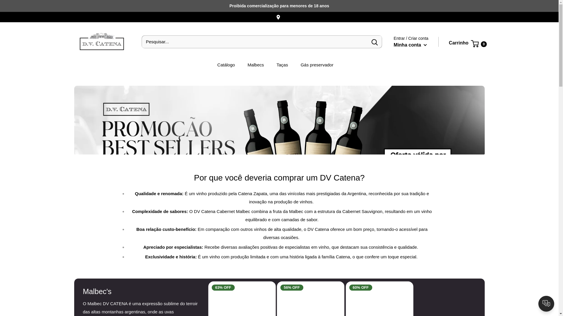 website screenshot of https://dvcatenavinhos.com/