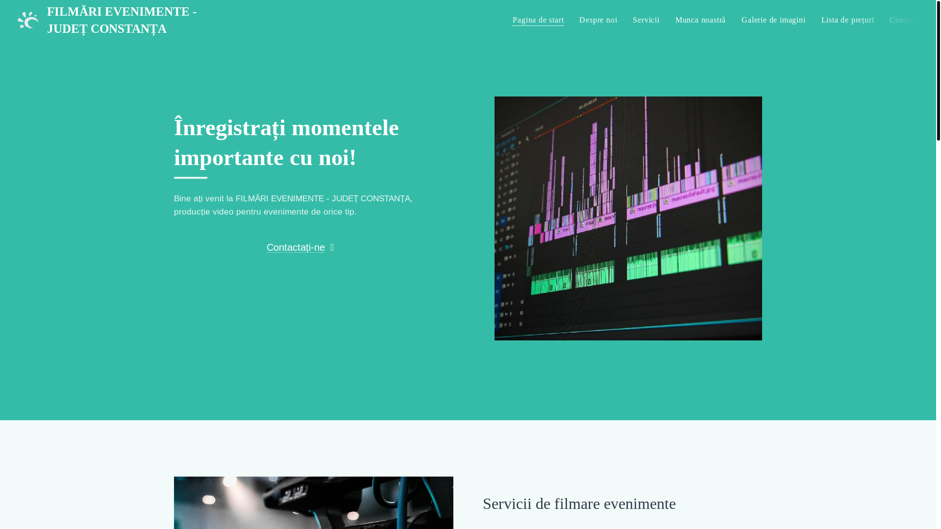 website screenshot of https://filmari-evenimente-cornel.net/
