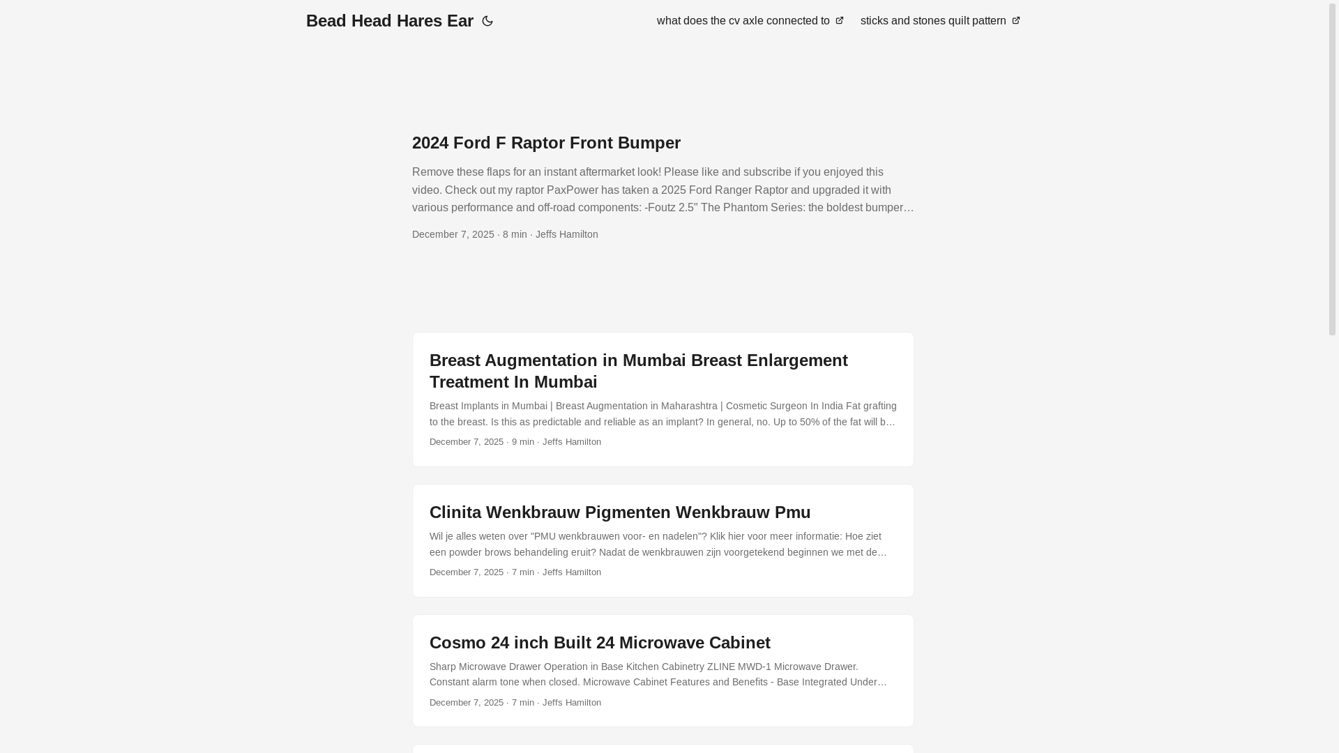website screenshot of https://beadheadharesear.pages.dev/
