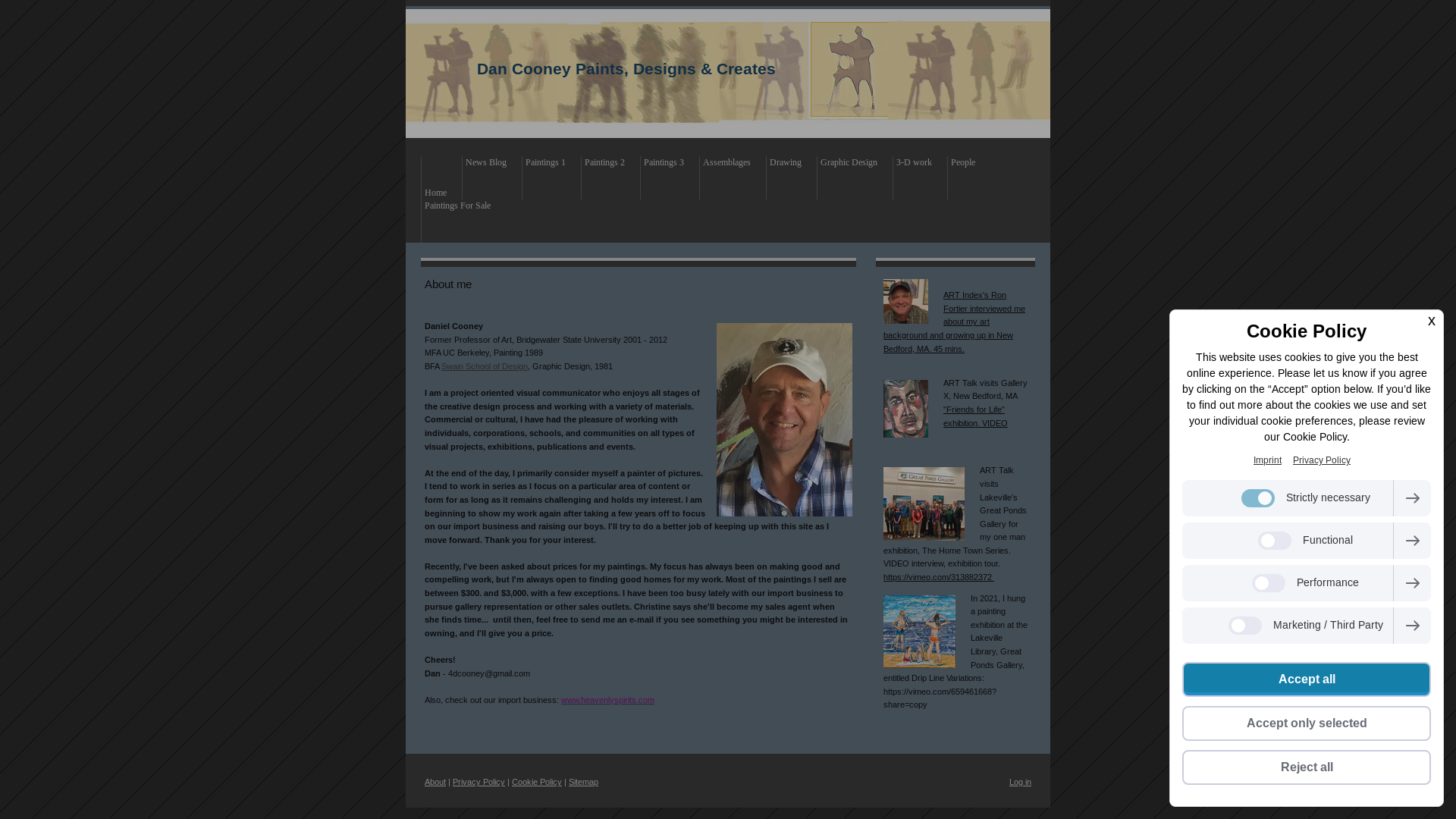 website screenshot of https://dcooneypaints.com/