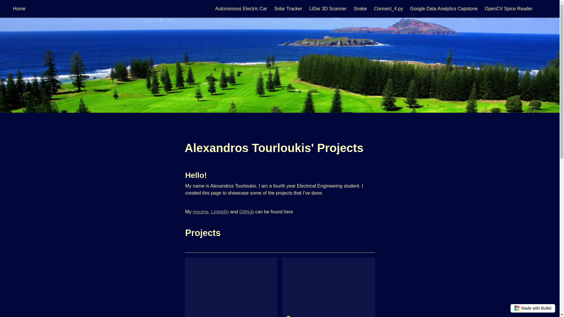 website screenshot of https://alex-tourloukis-bullet.pages.dev/