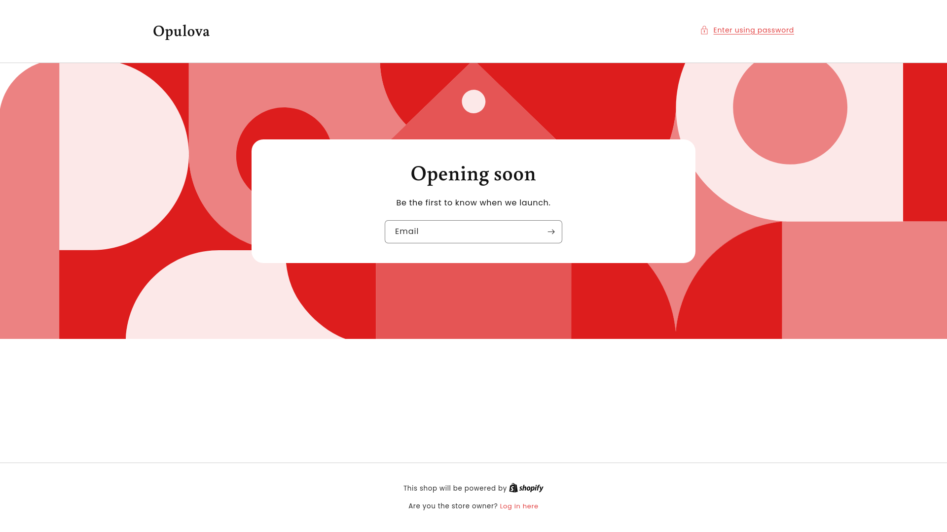 website screenshot of https://opulova.com/