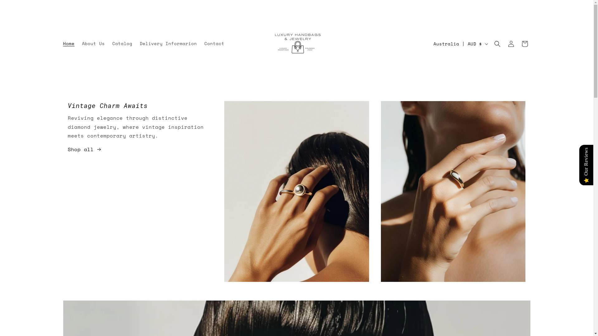 website screenshot of https://luxuryhandbagsandjewelrycompany.com/