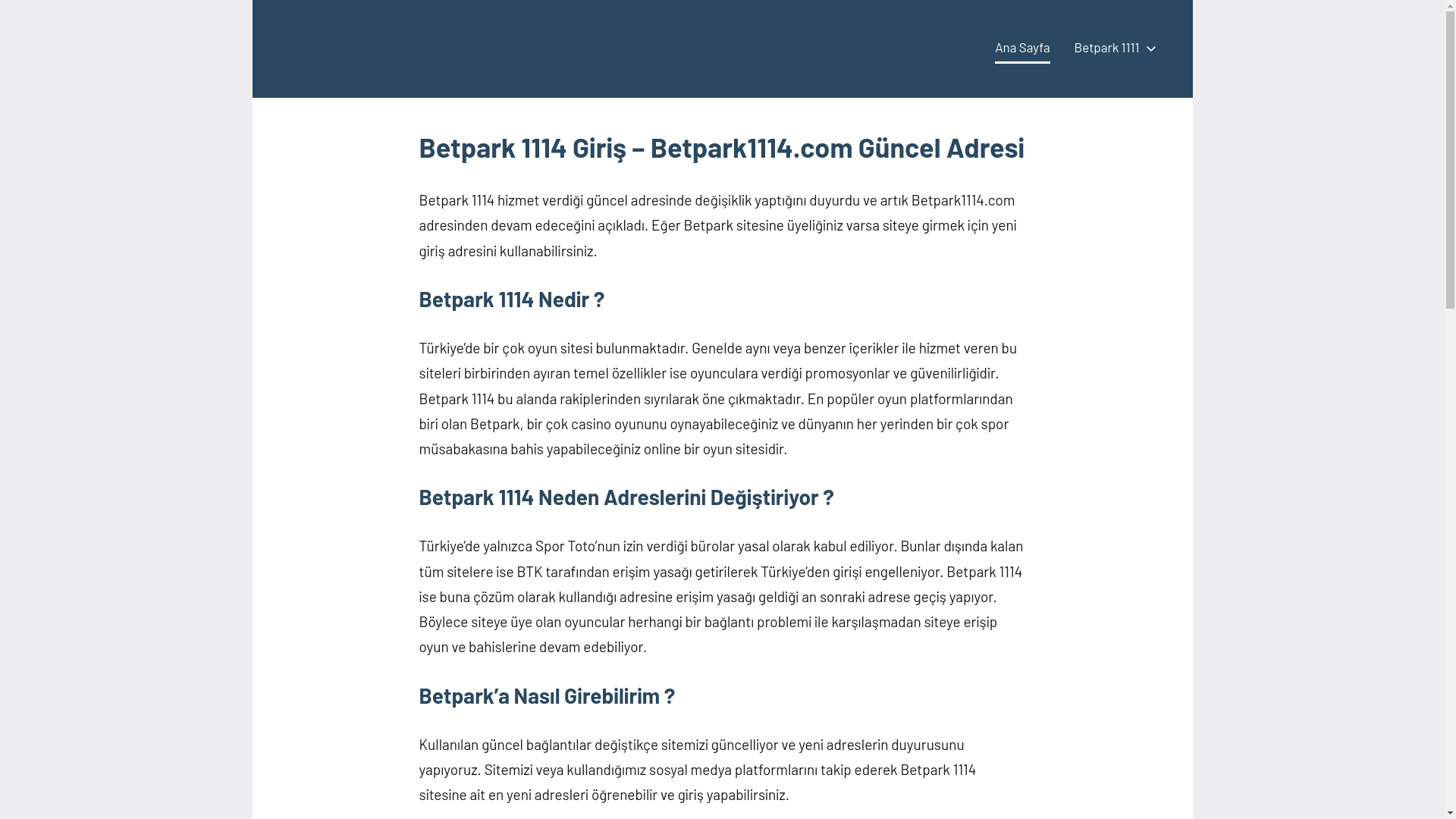 website screenshot of https://betparkgirisleri.com/