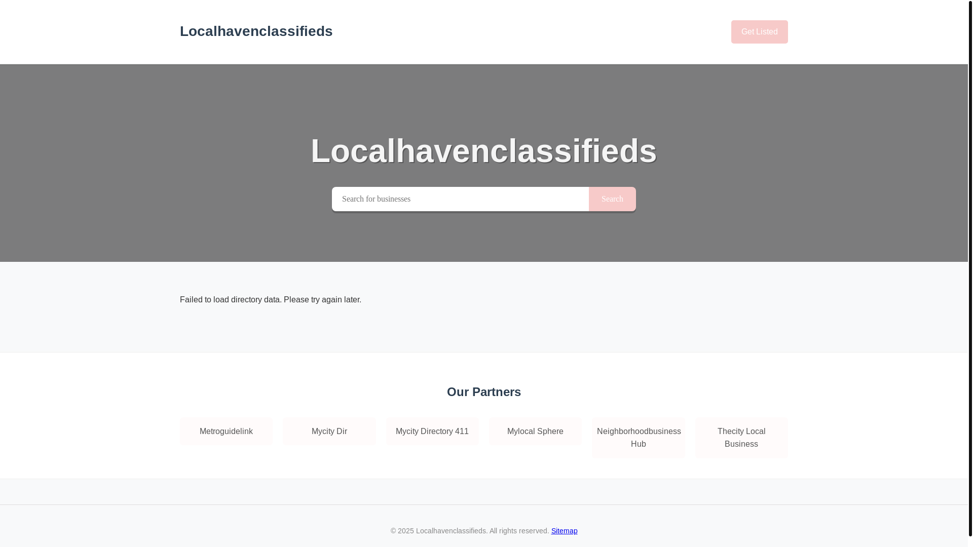 website screenshot of https://localhavenclassifieds.pages.dev/