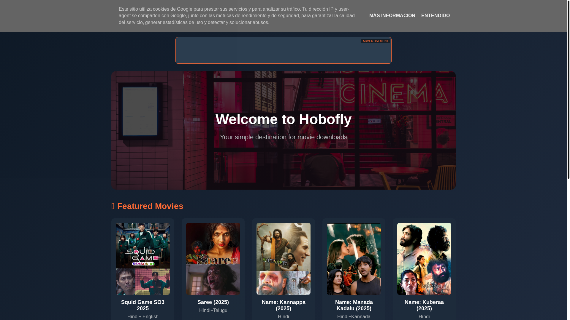 website screenshot of https://hobofly.shop/
