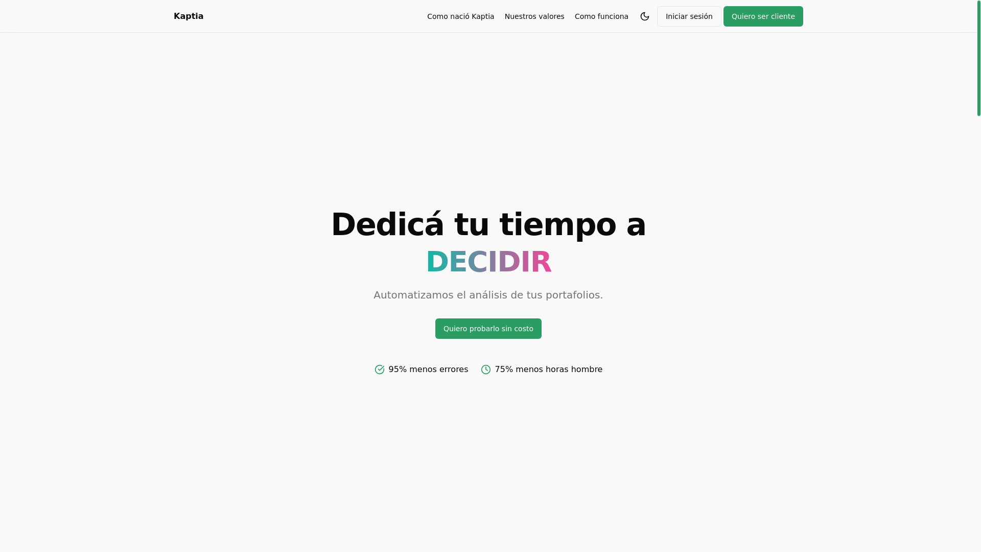 website screenshot of https://kaptia.com.ar/