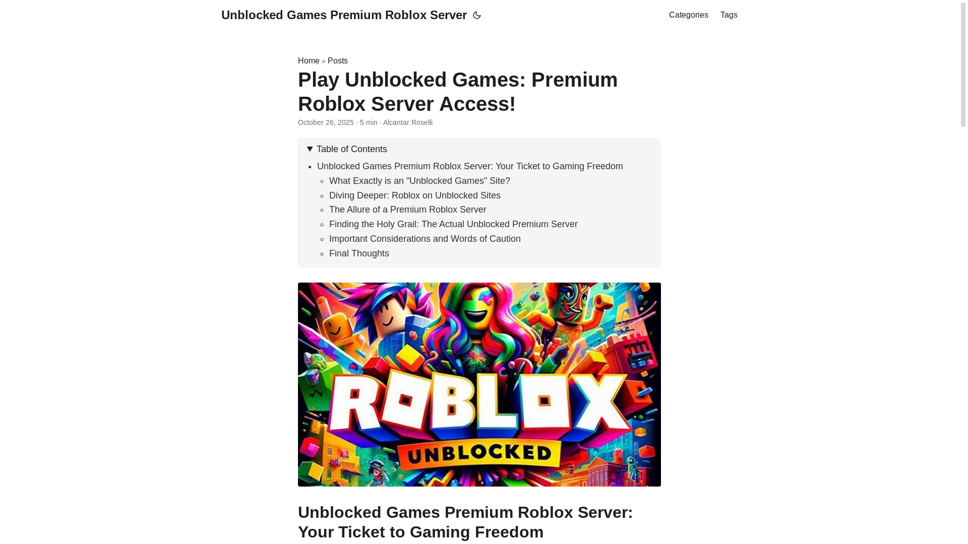 website screenshot of https://unblocked-games-premium-roblox-server.pages.dev/