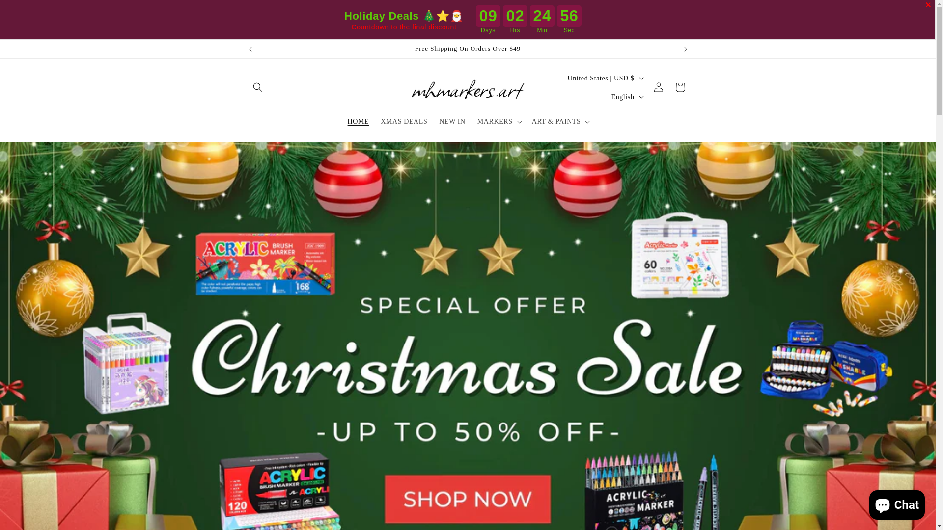 website screenshot of https://mhmarkers.art/