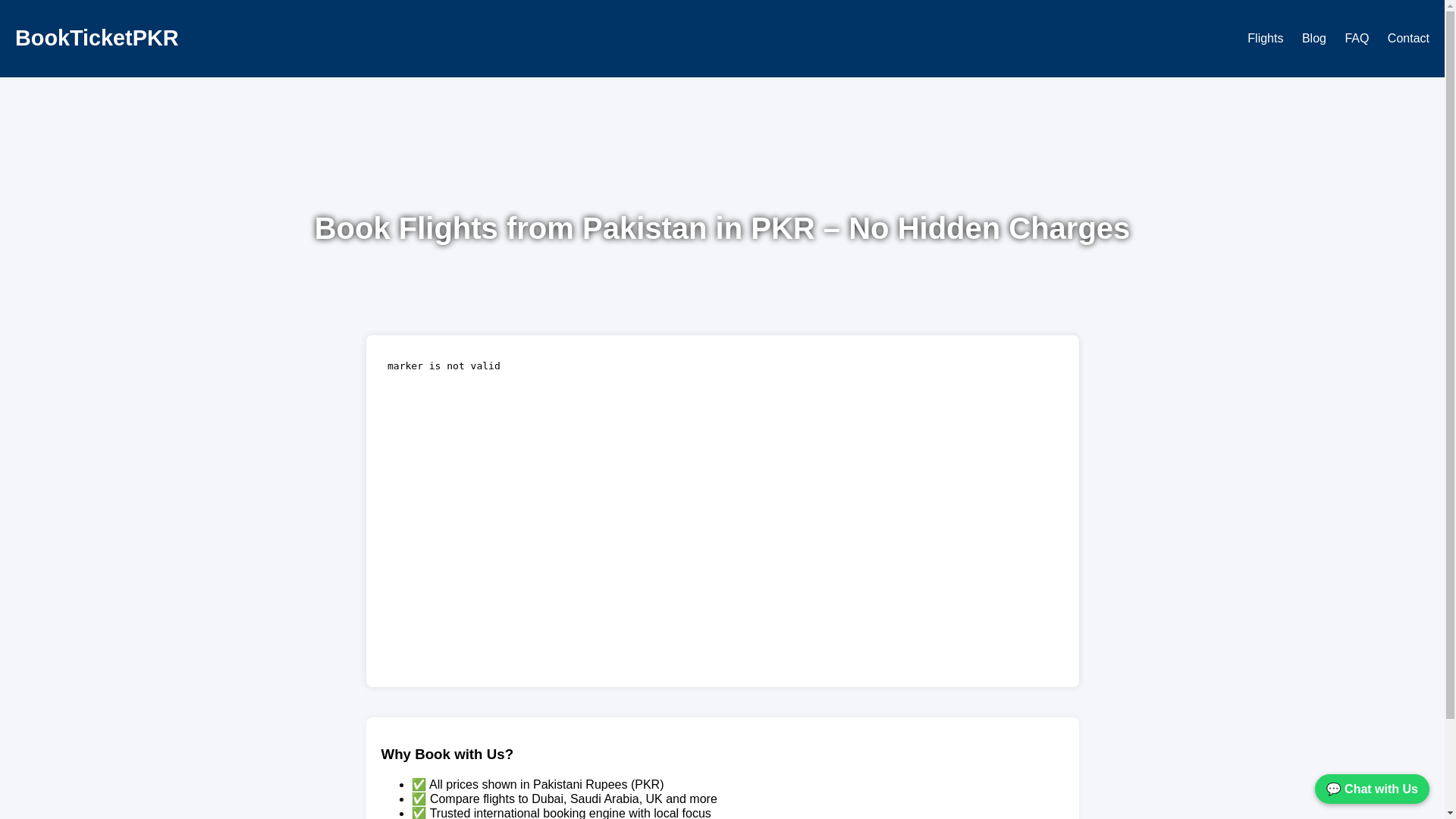 website screenshot of https://bookticketpkr.com/