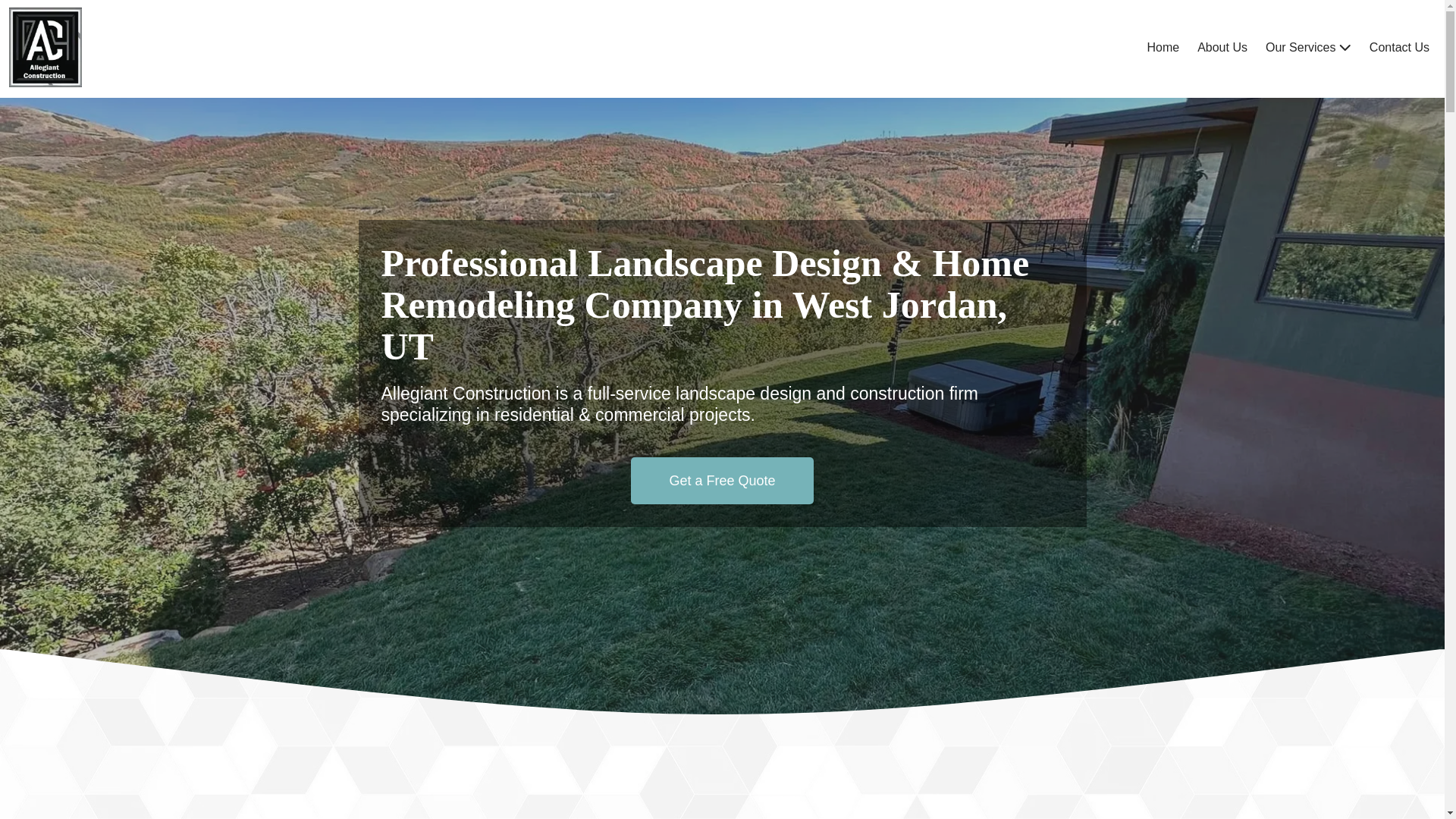 website screenshot of https://allegiantconstructionut.com/