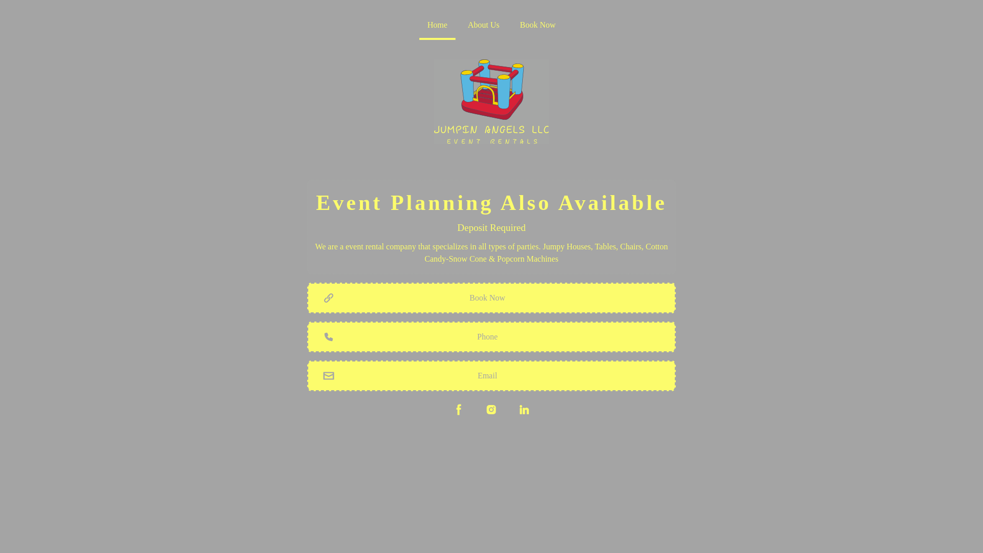 website screenshot of https://jumpinangels.com/