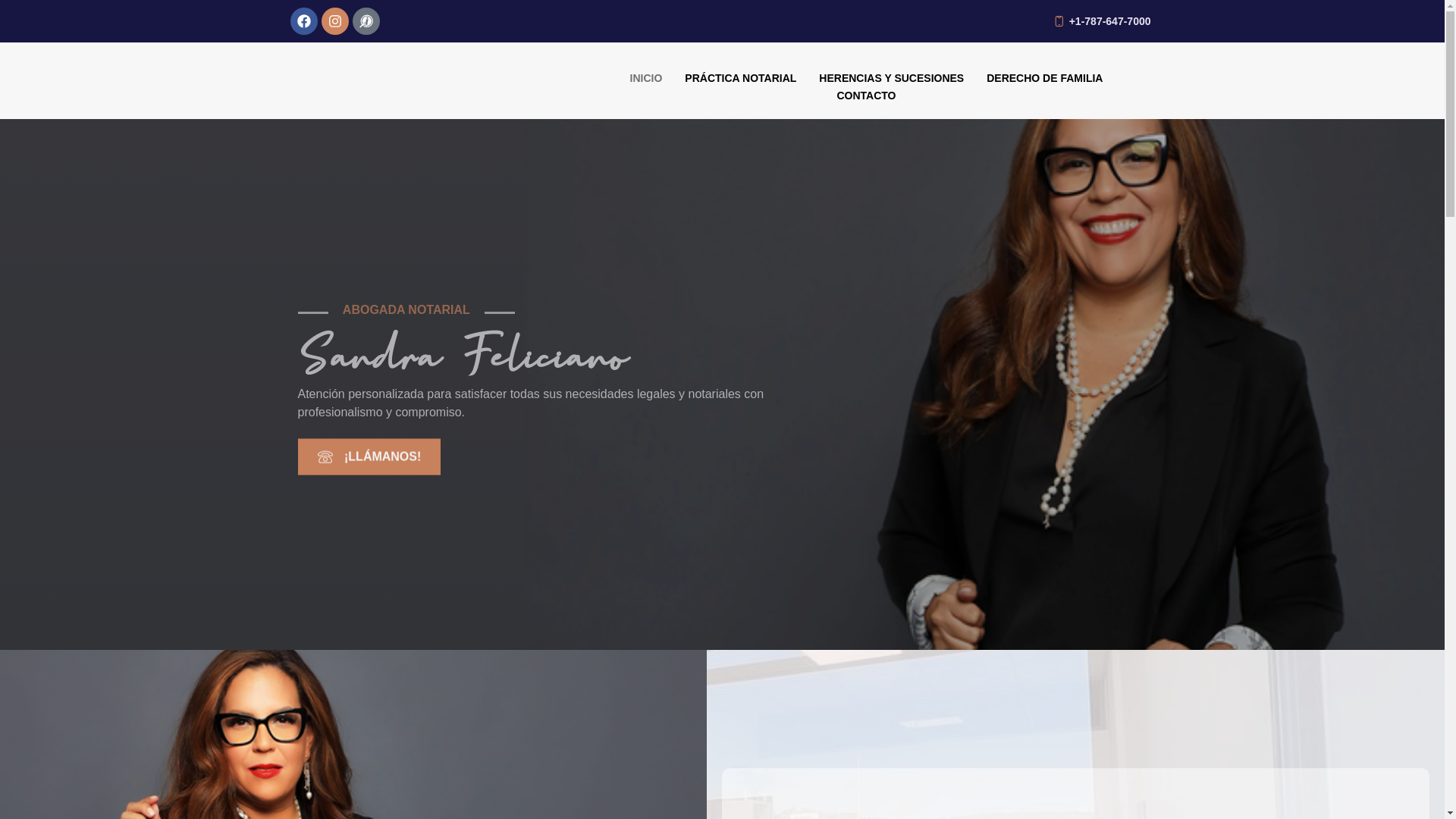 website screenshot of https://lcdasandrafeliciano.com/