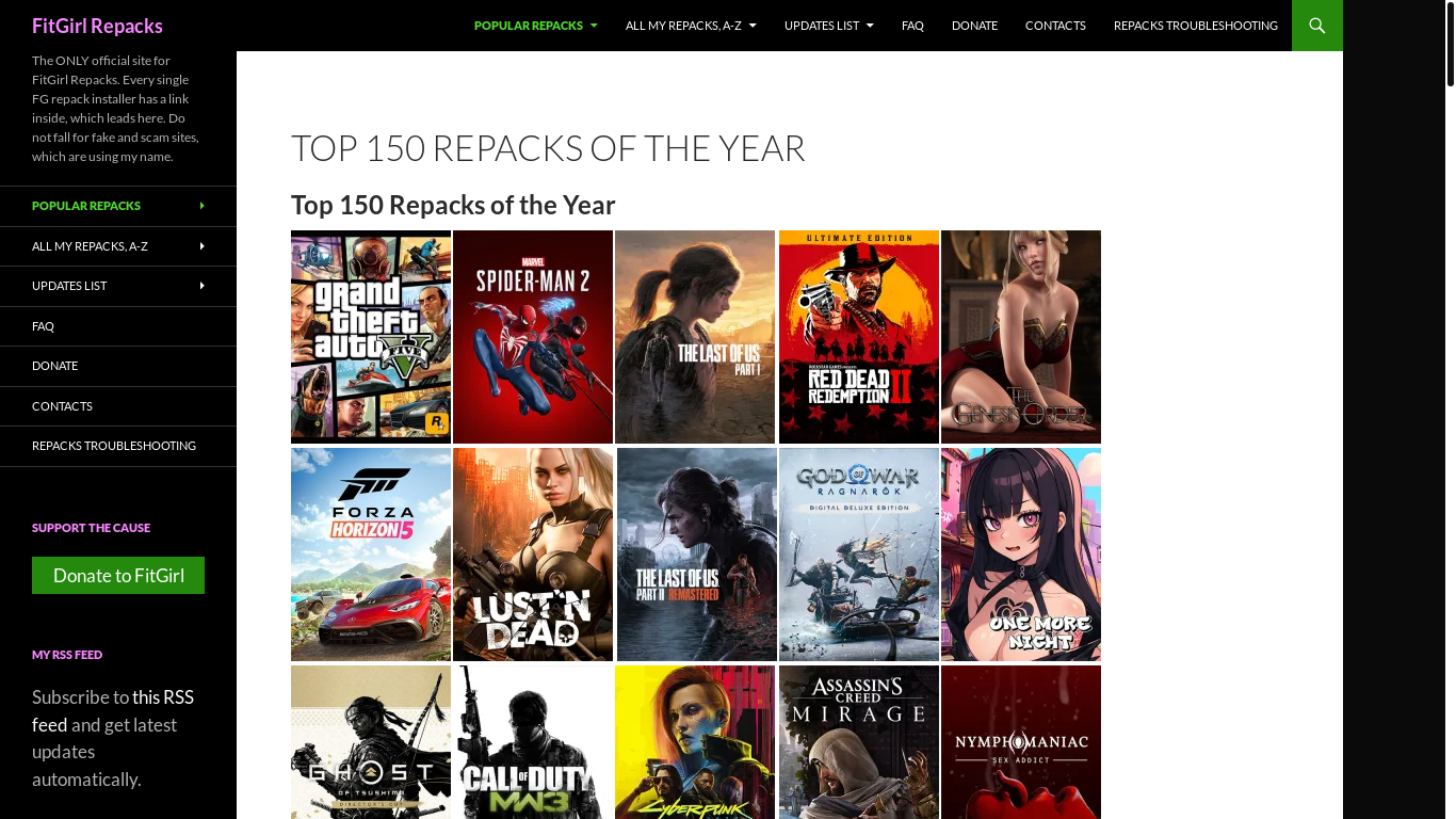 website screenshot of https://fitgirl-repacks.site/popular-repacks-of-the-year/