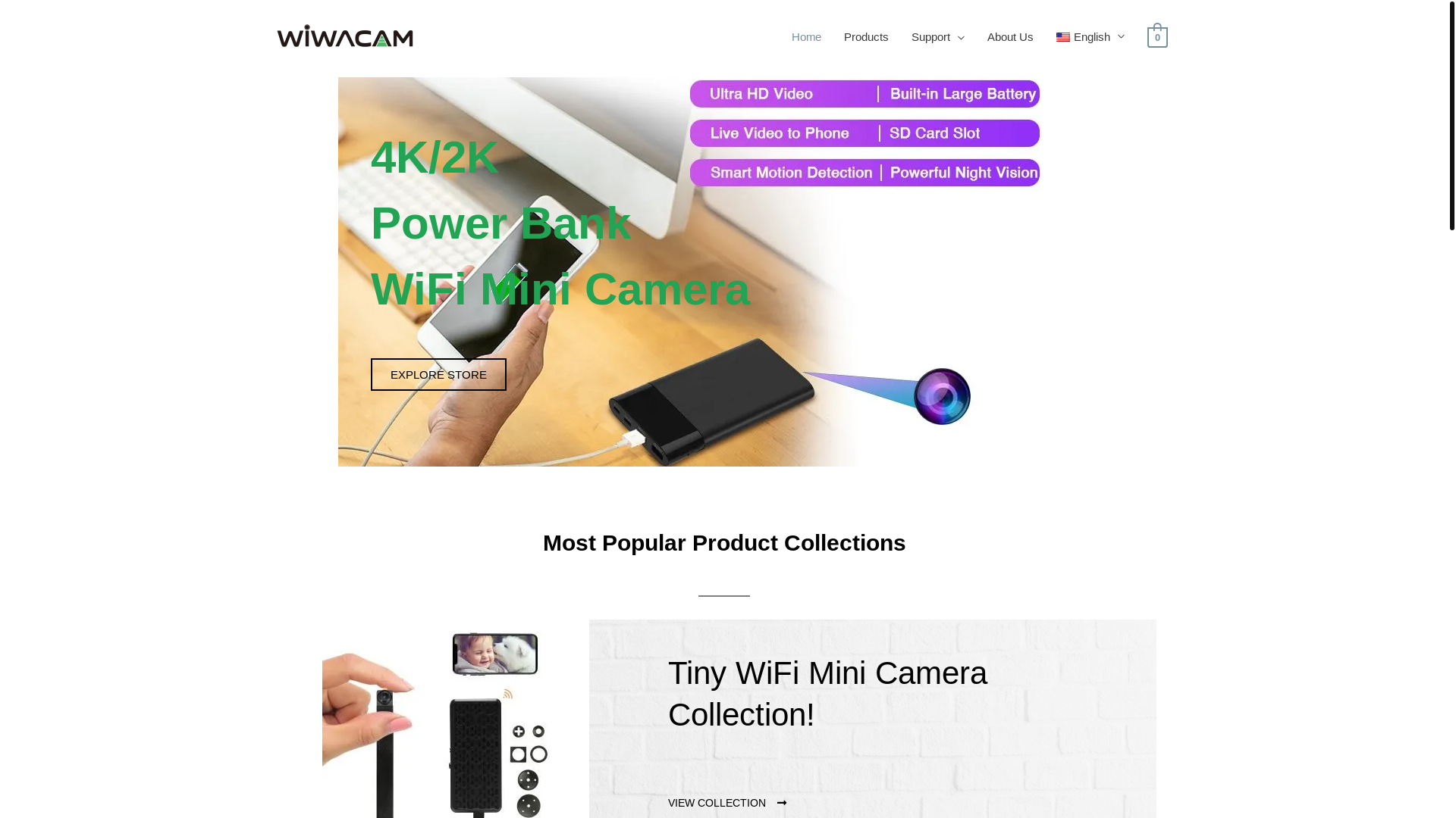 website screenshot of https://wiwacam.com/