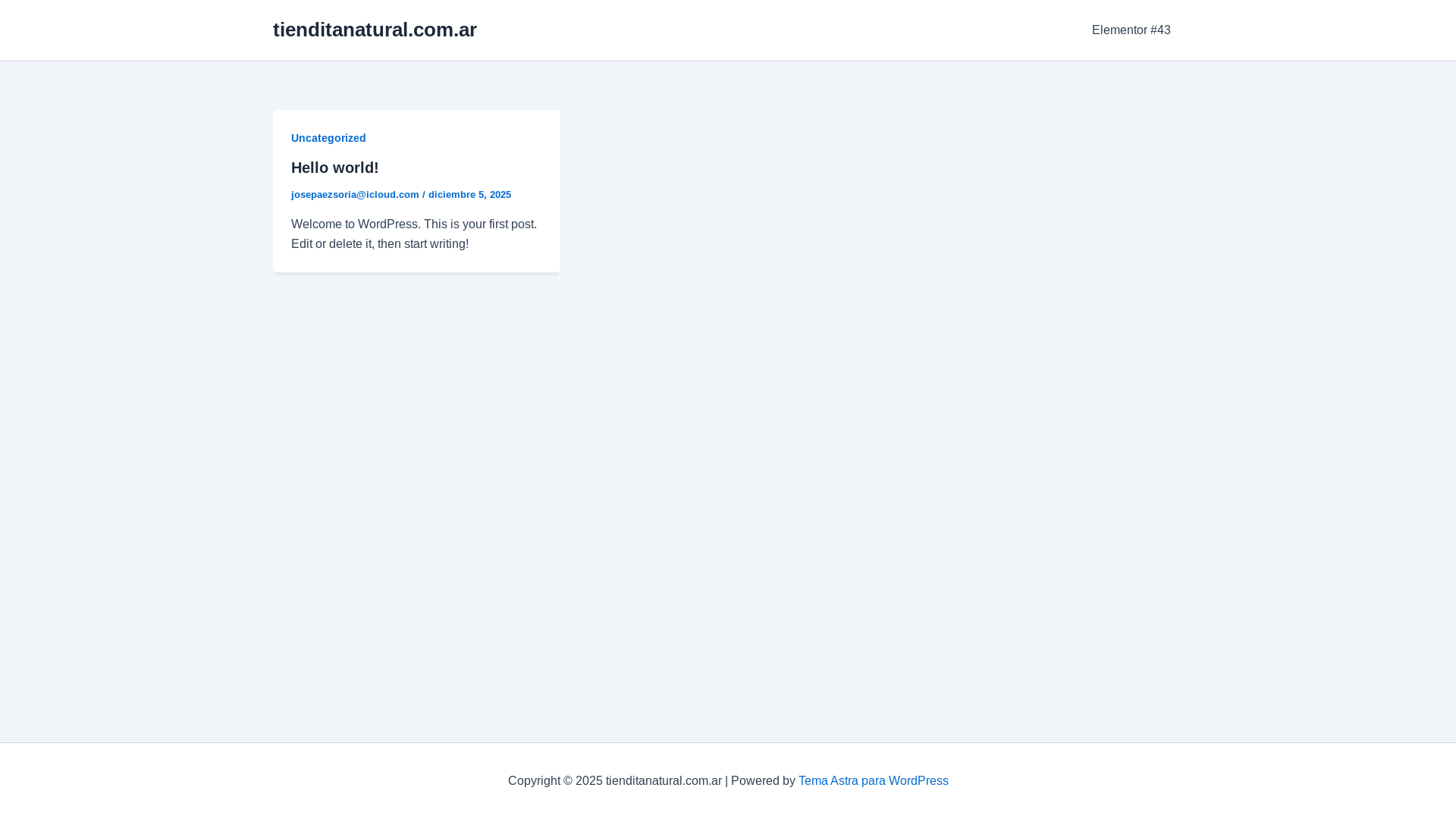 website screenshot of https://tienditanatural.com.ar/
