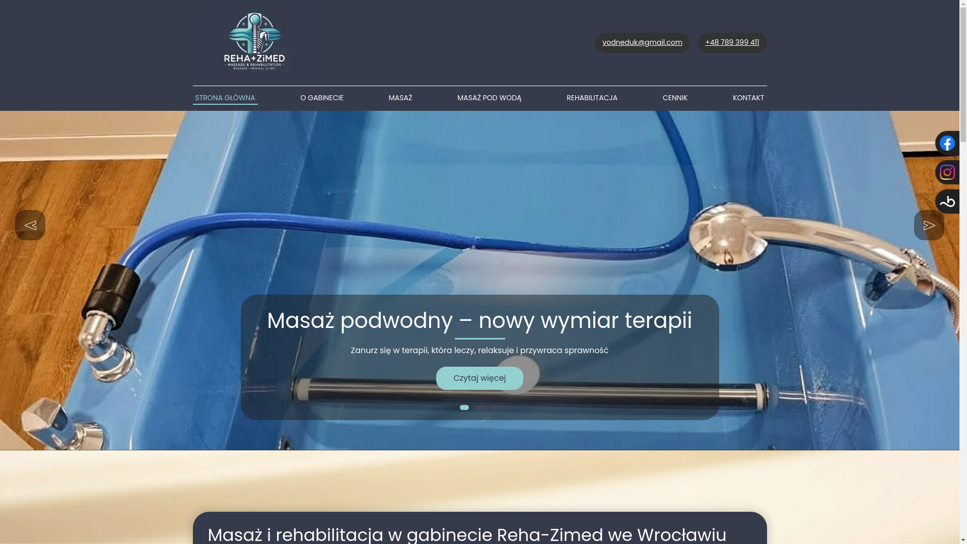 website screenshot of https://masaz-wroclaw.eu/