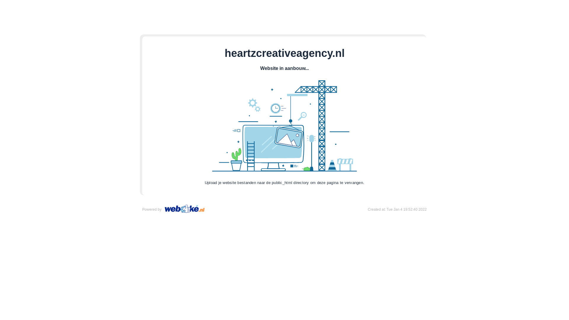 website screenshot of https://heartzcreativeagency.nl/