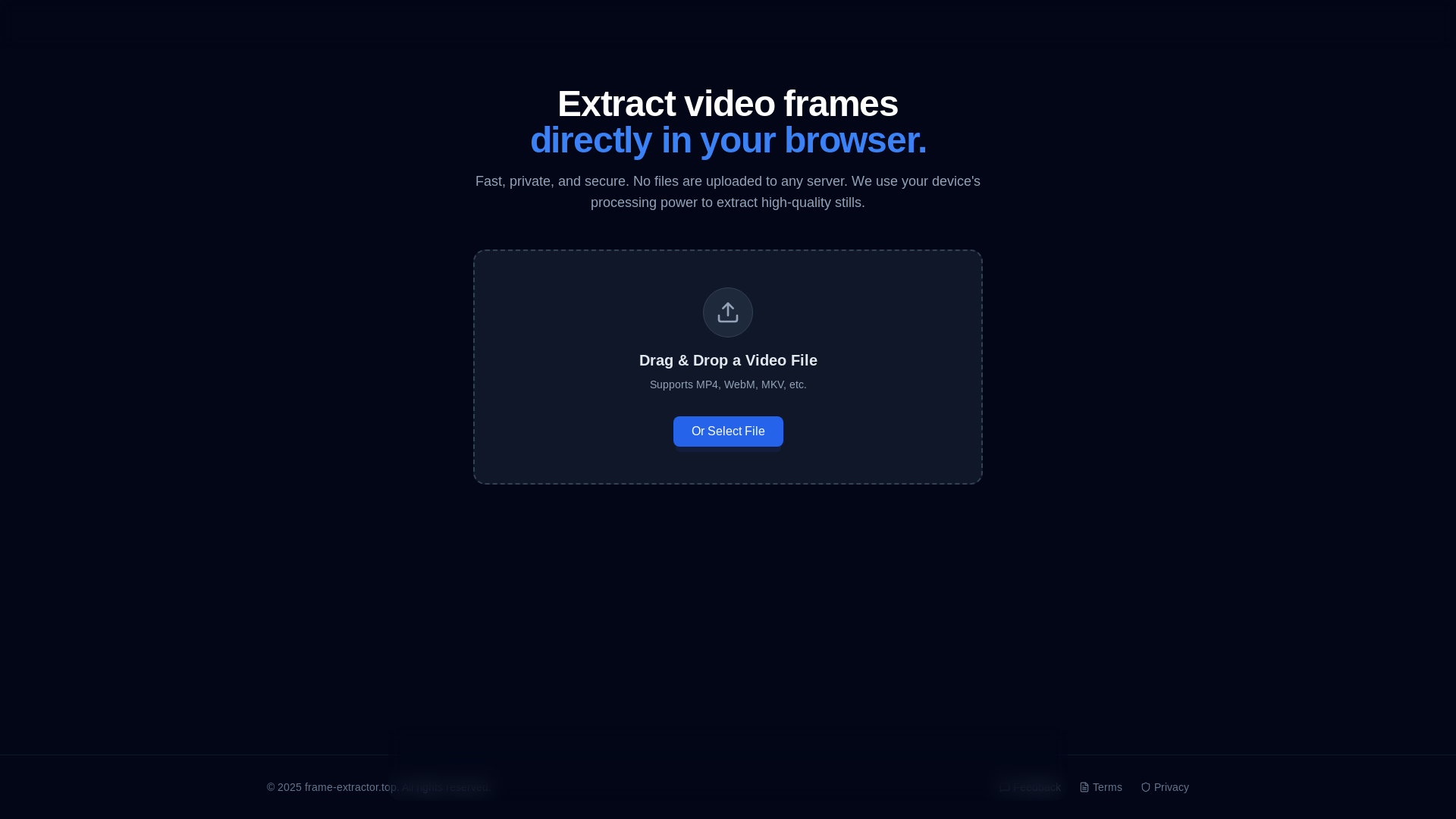 website screenshot of https://frame-extractor.top/