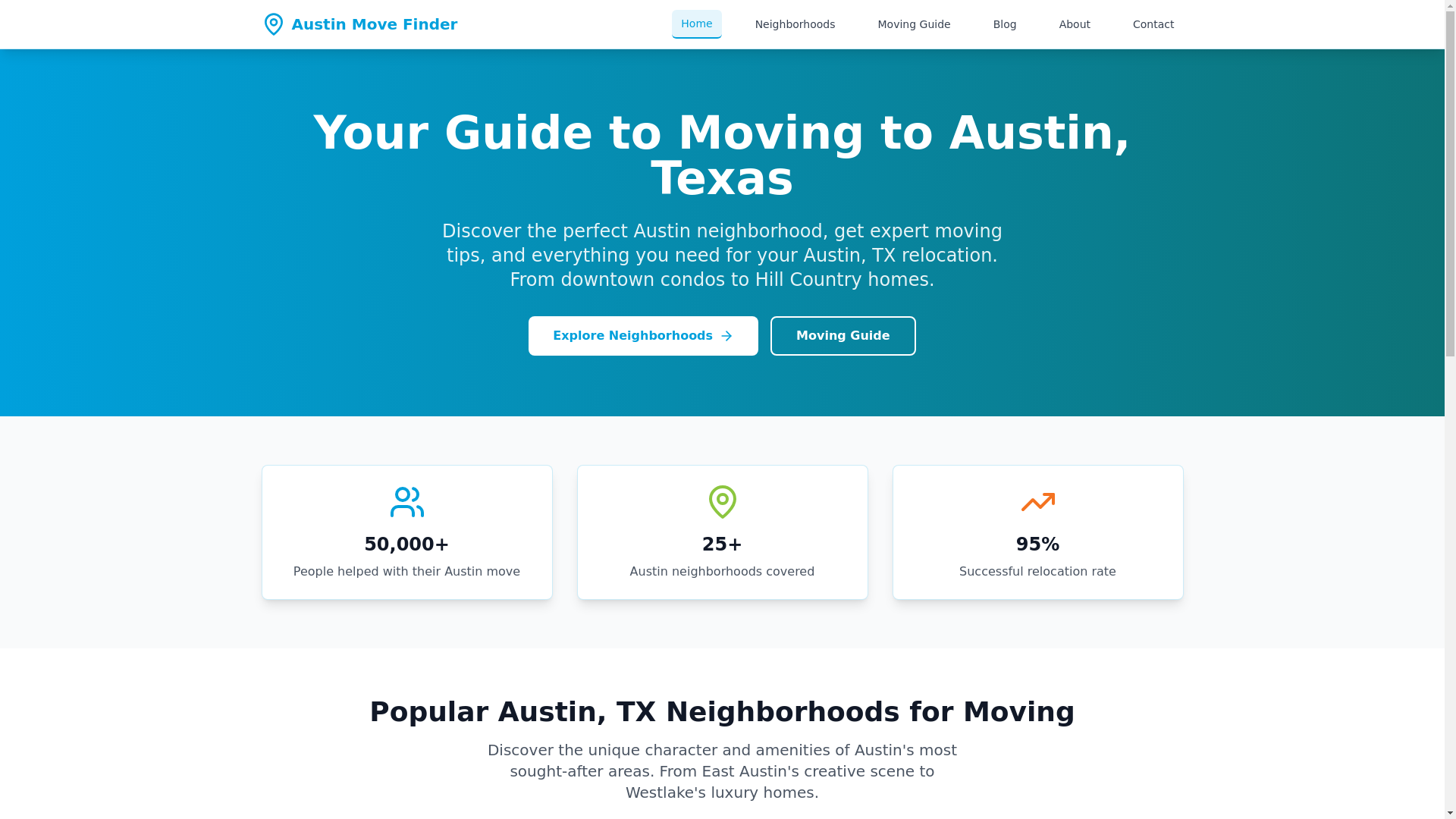 website screenshot of https://austinmovefinder.pages.dev/