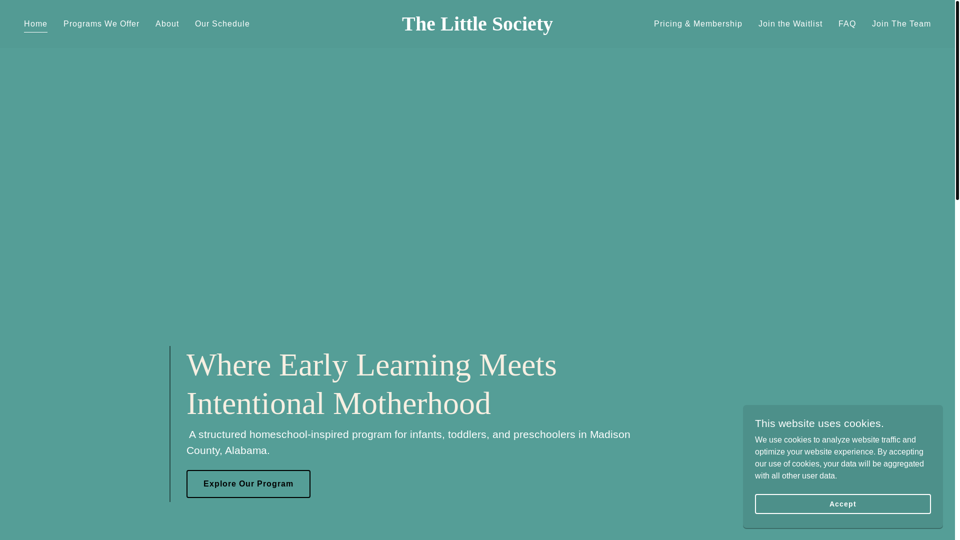 website screenshot of https://littlesociety.org/