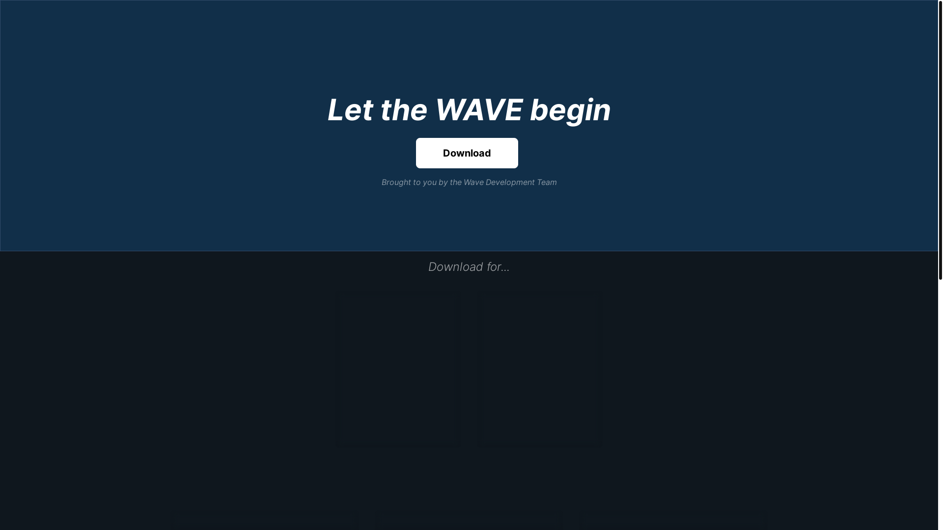 website screenshot of https://getwave.run/