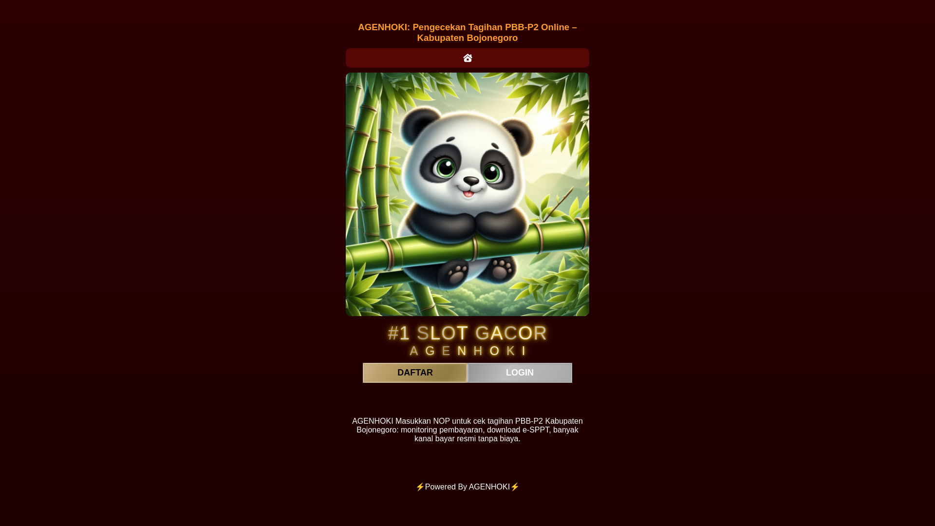 website screenshot of https://agenhoki-djpanda.pages.dev/