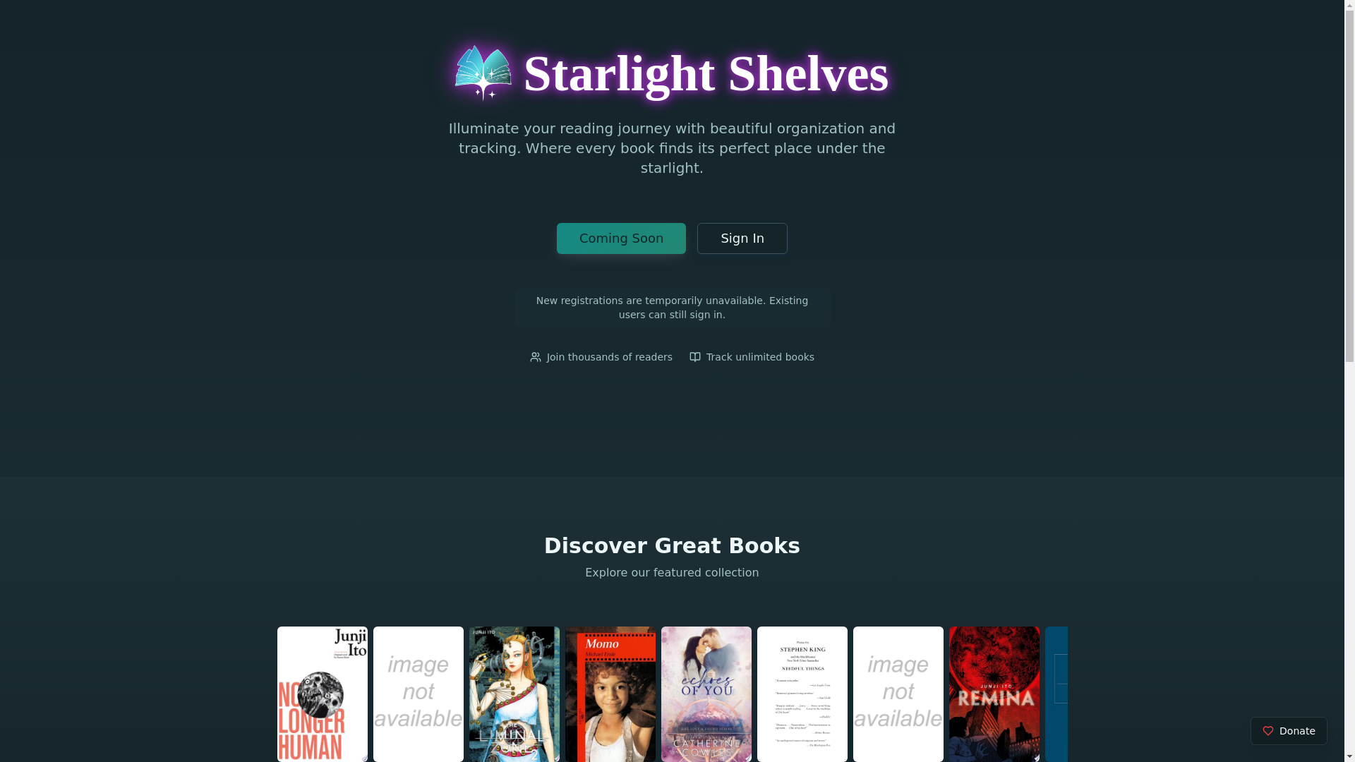 website screenshot of https://starlight-shelves-dev.pages.dev/
