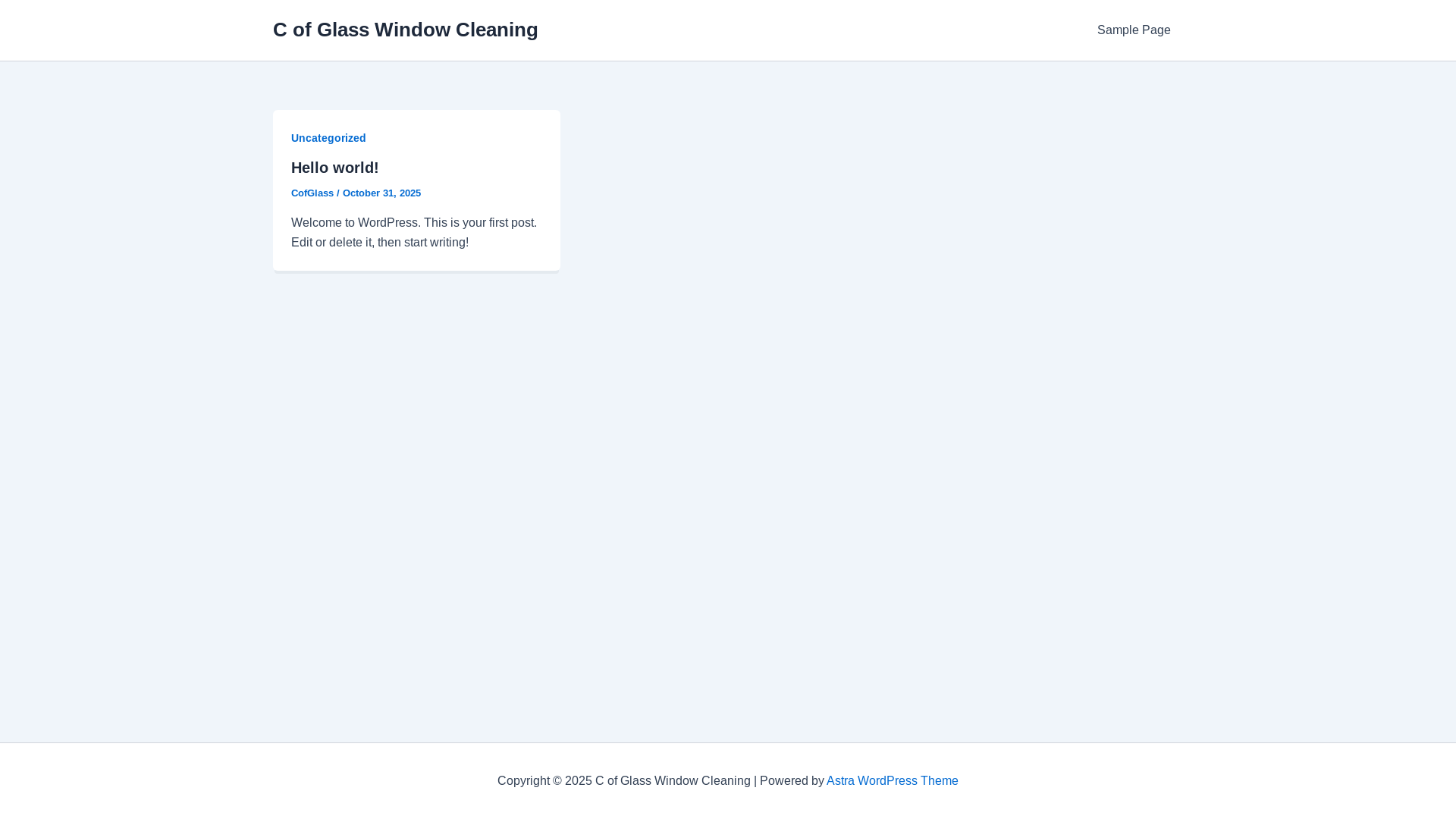website screenshot of https://cofglass.com.au/
