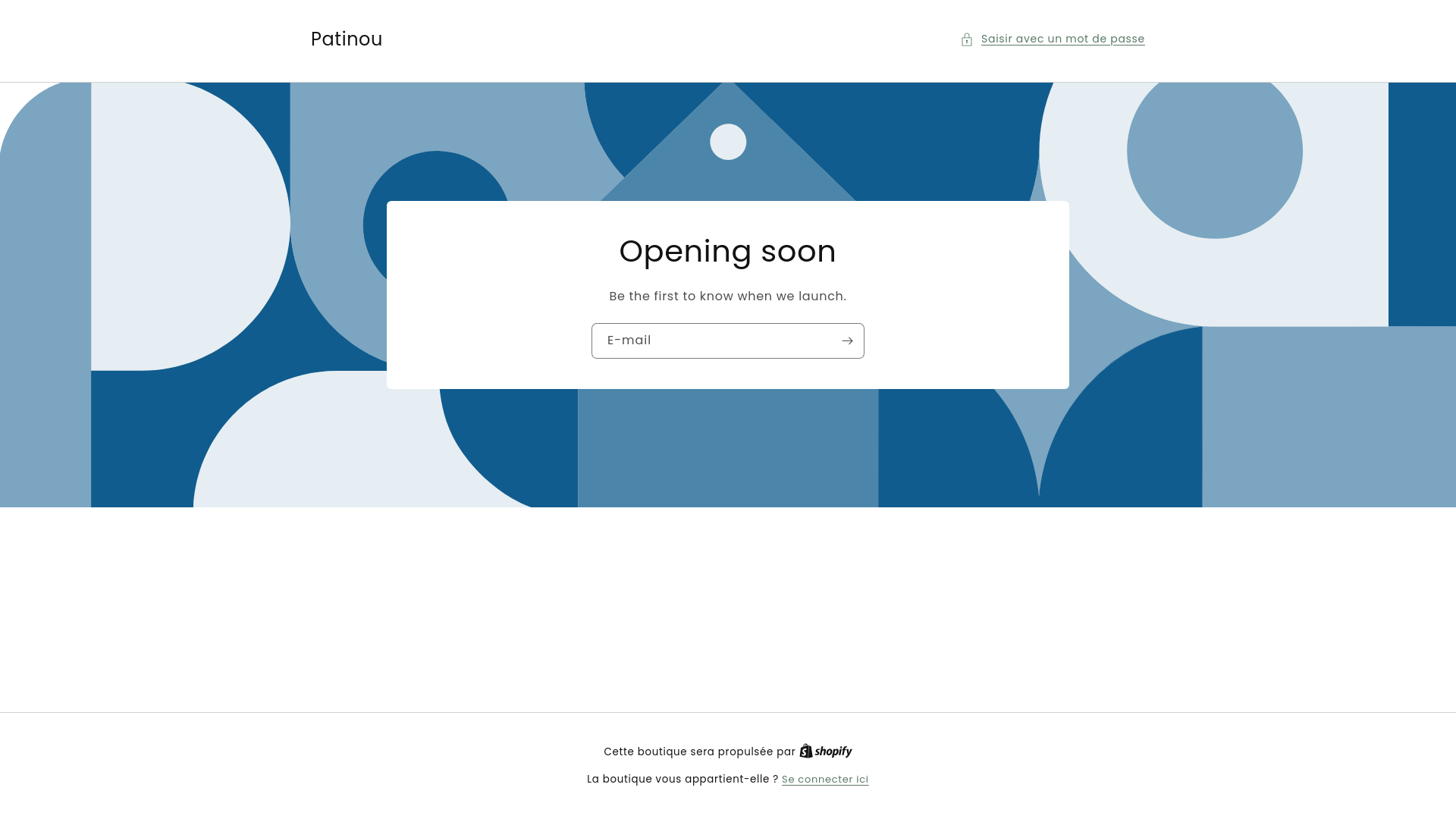 website screenshot of https://patinou.shop/