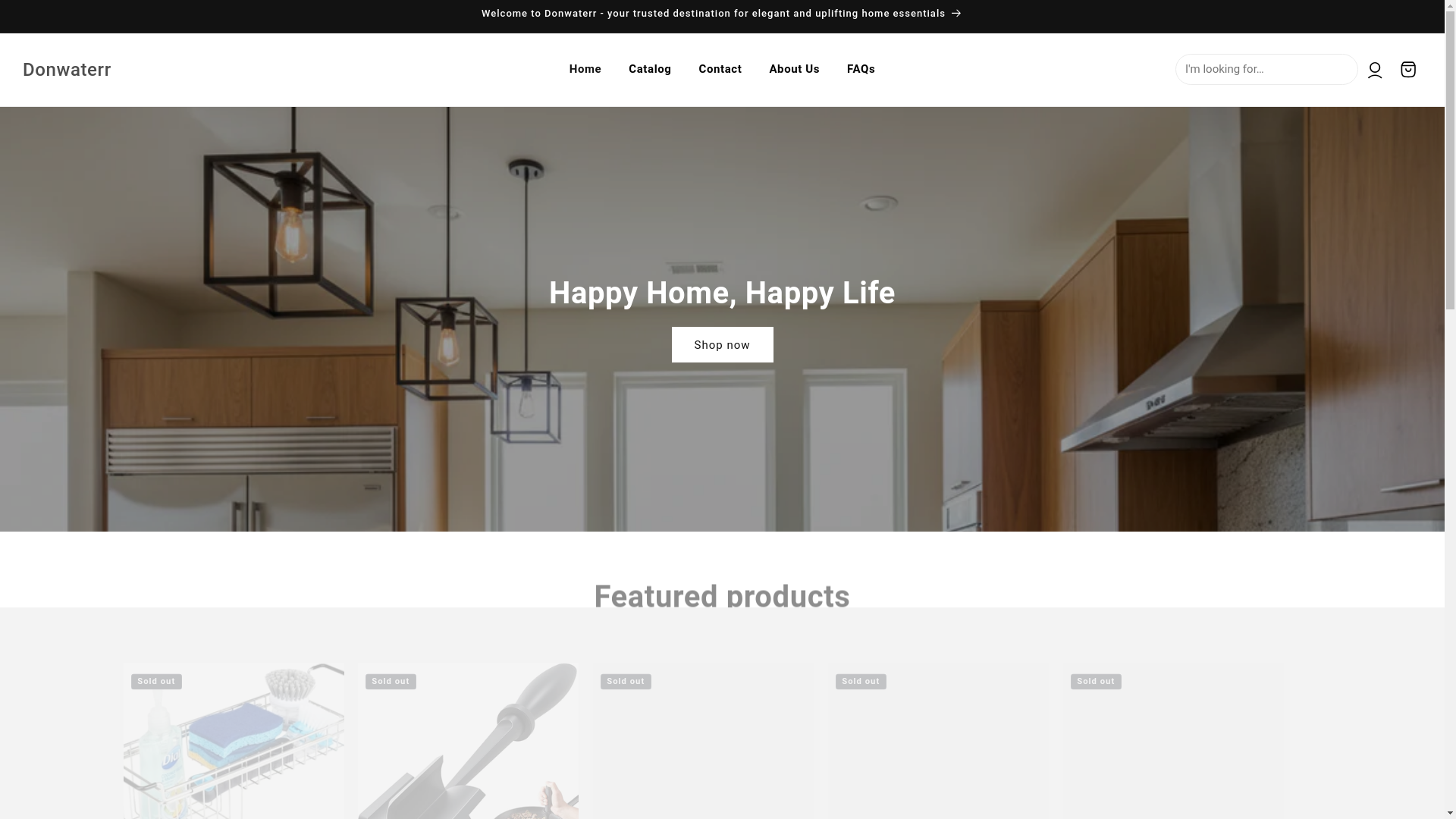 website screenshot of https://donwaterr.store/