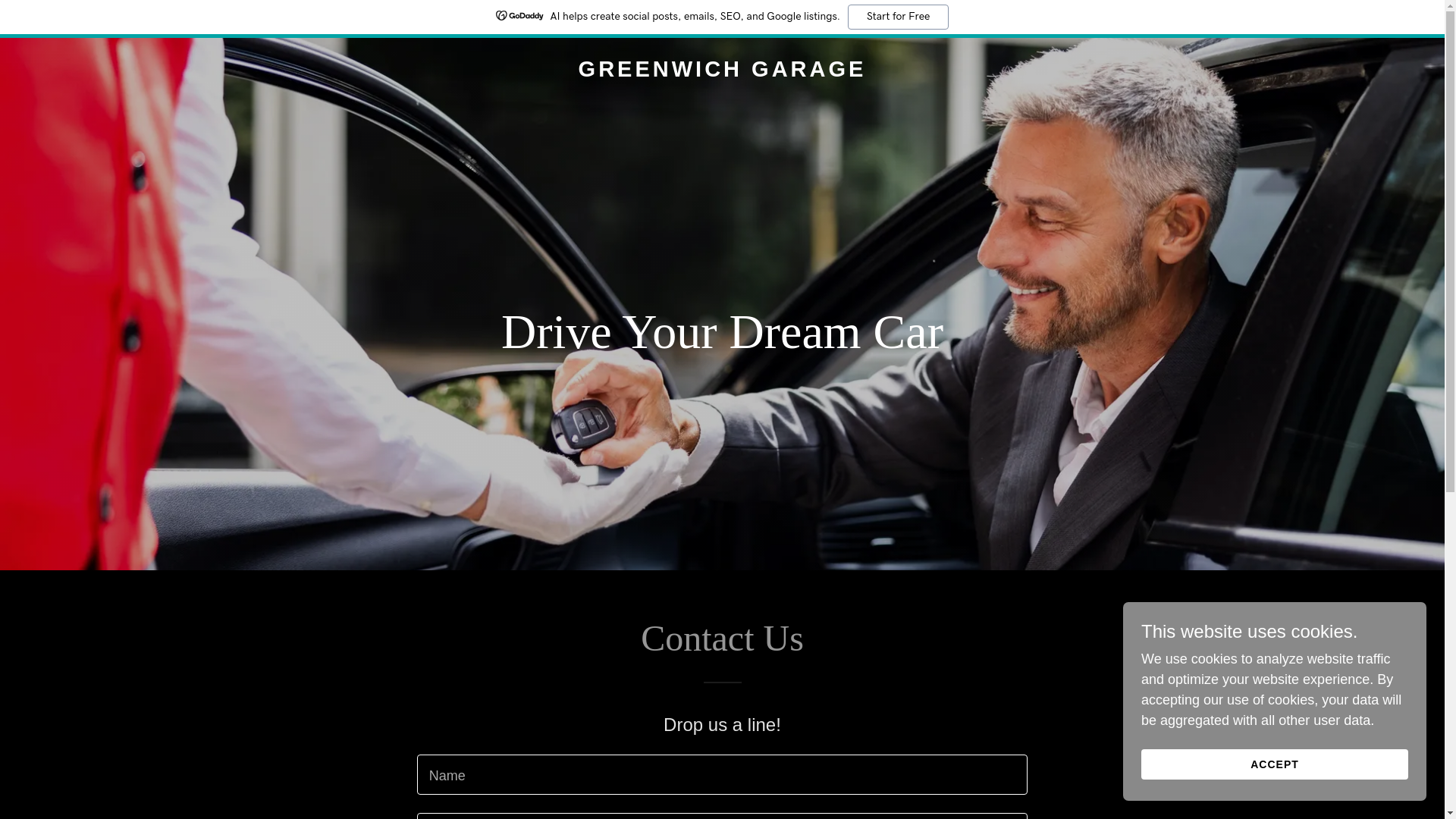 website screenshot of https://thegreenwichgarage.com/